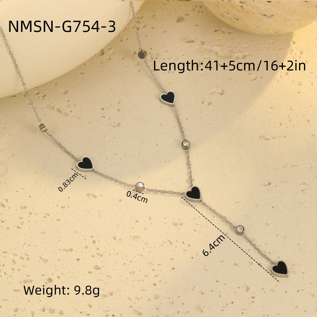 Light Luxury Minority Necklace High Grade Tassel Heart Clavicle Chain Heart Shaped Stainless Steel Necklace Neck Accessories Women