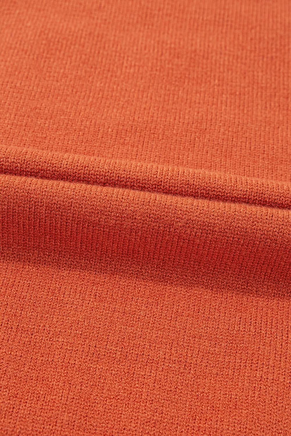 Sweaters Love Salve Orange Knit Sweater Women's Fall Fashion Ribbed Cozy Top