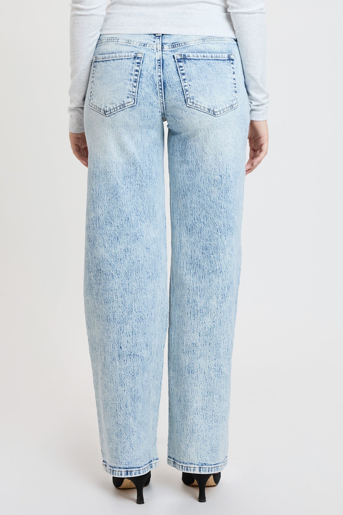 Women's Luxe Brittany Low Rise Wide Leg Jeans
