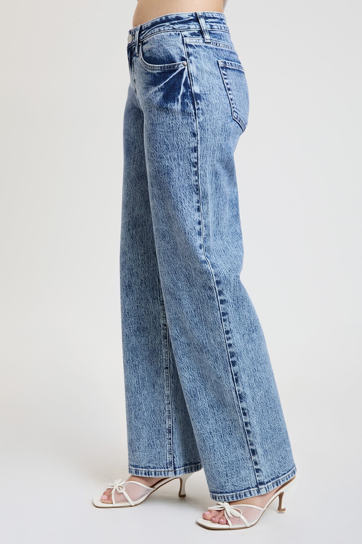 Women's Luxe Brittany Low Rise Wide Leg Jeans