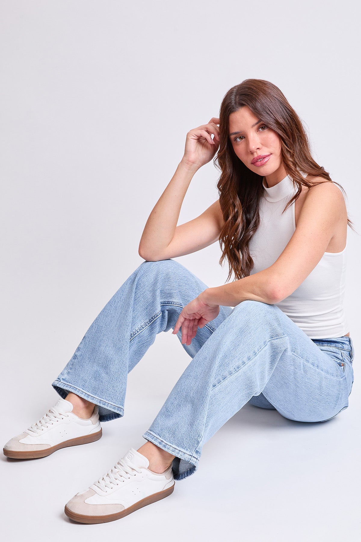 Women's Luxe Brittany Low Rise Wide Leg Jeans