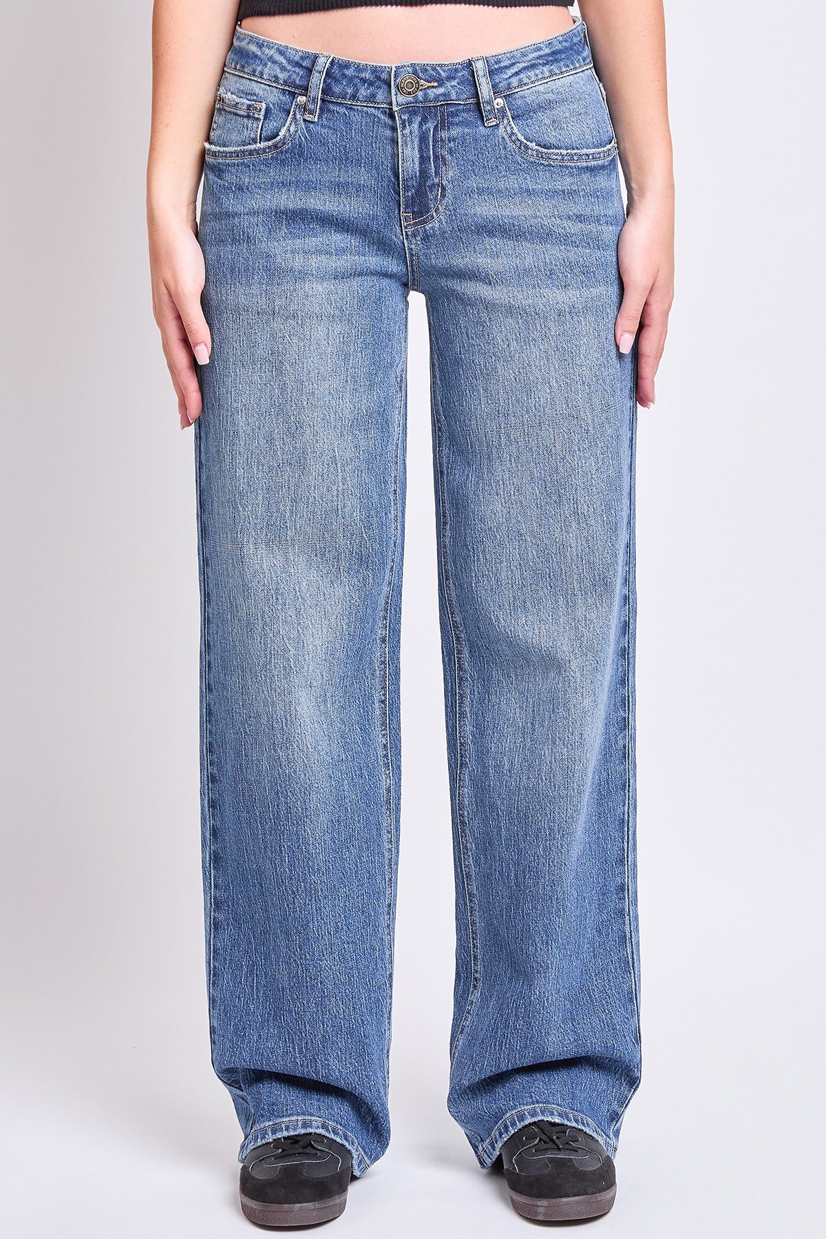 Women's Luxe Brittany Low Rise Wide Leg Jeans