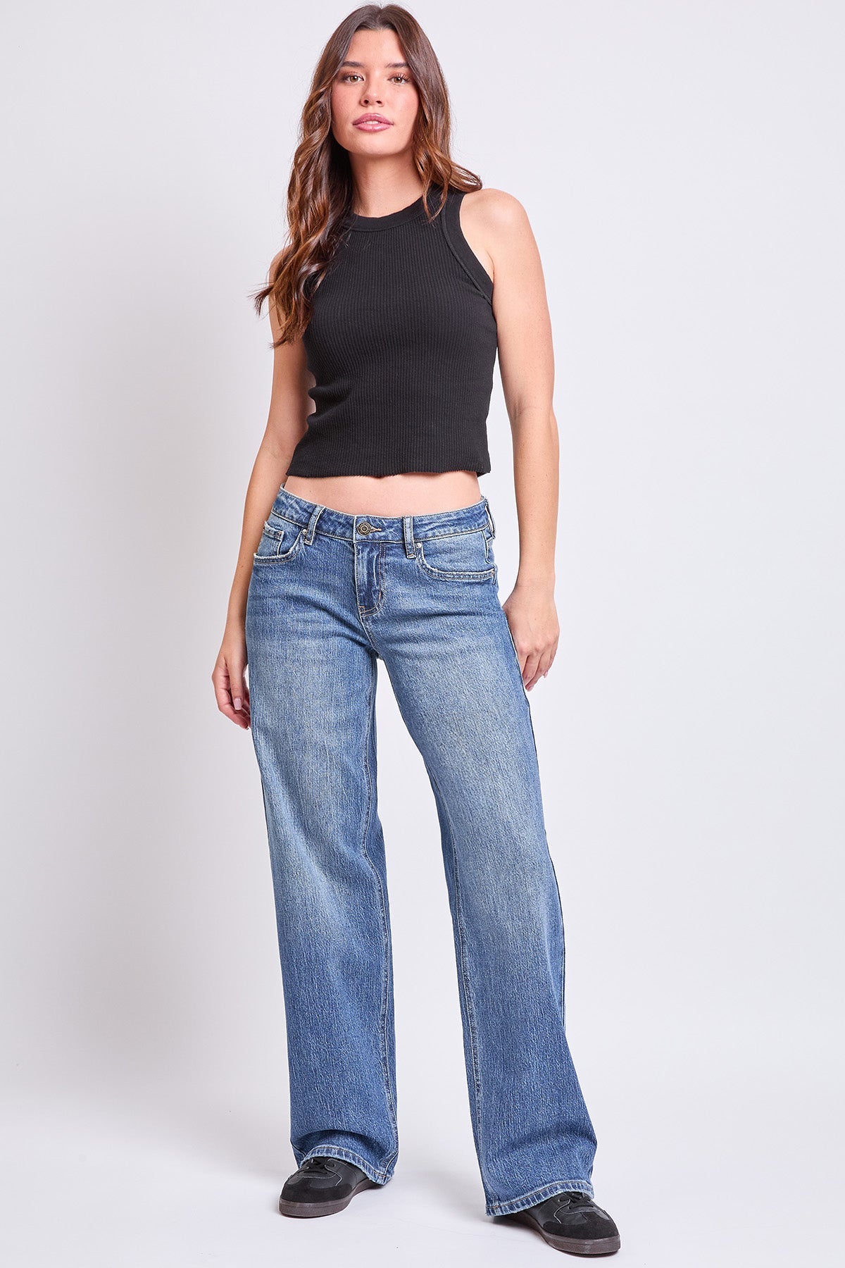 Women's Luxe Brittany Low Rise Wide Leg Jeans