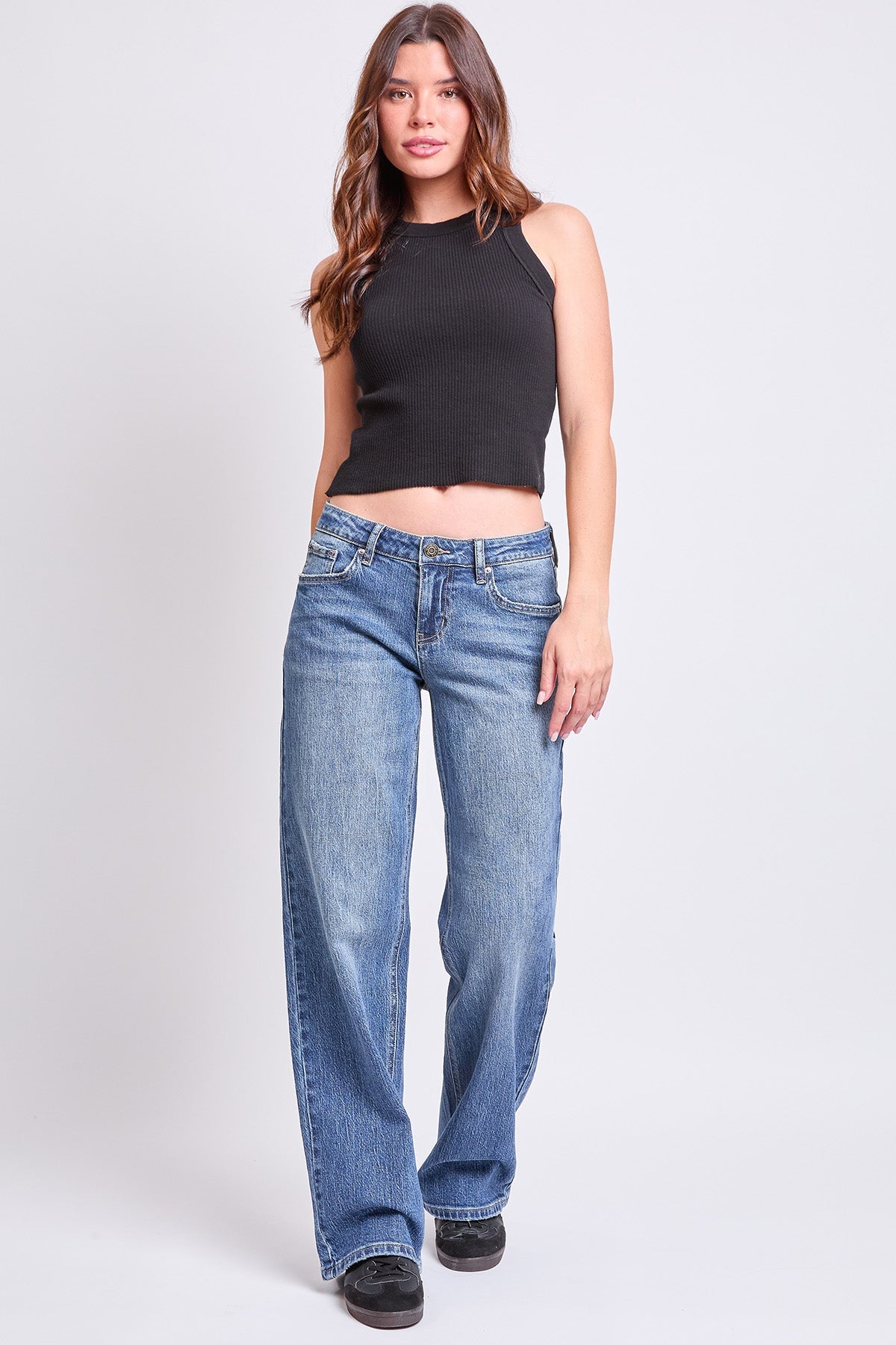 Women's Luxe Brittany Low Rise Wide Leg Jeans