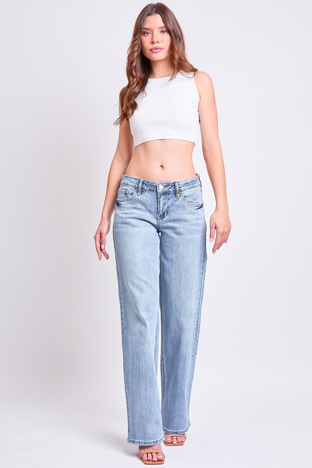 Women's Luxe Brittany Low Rise Wide Leg Jeans
