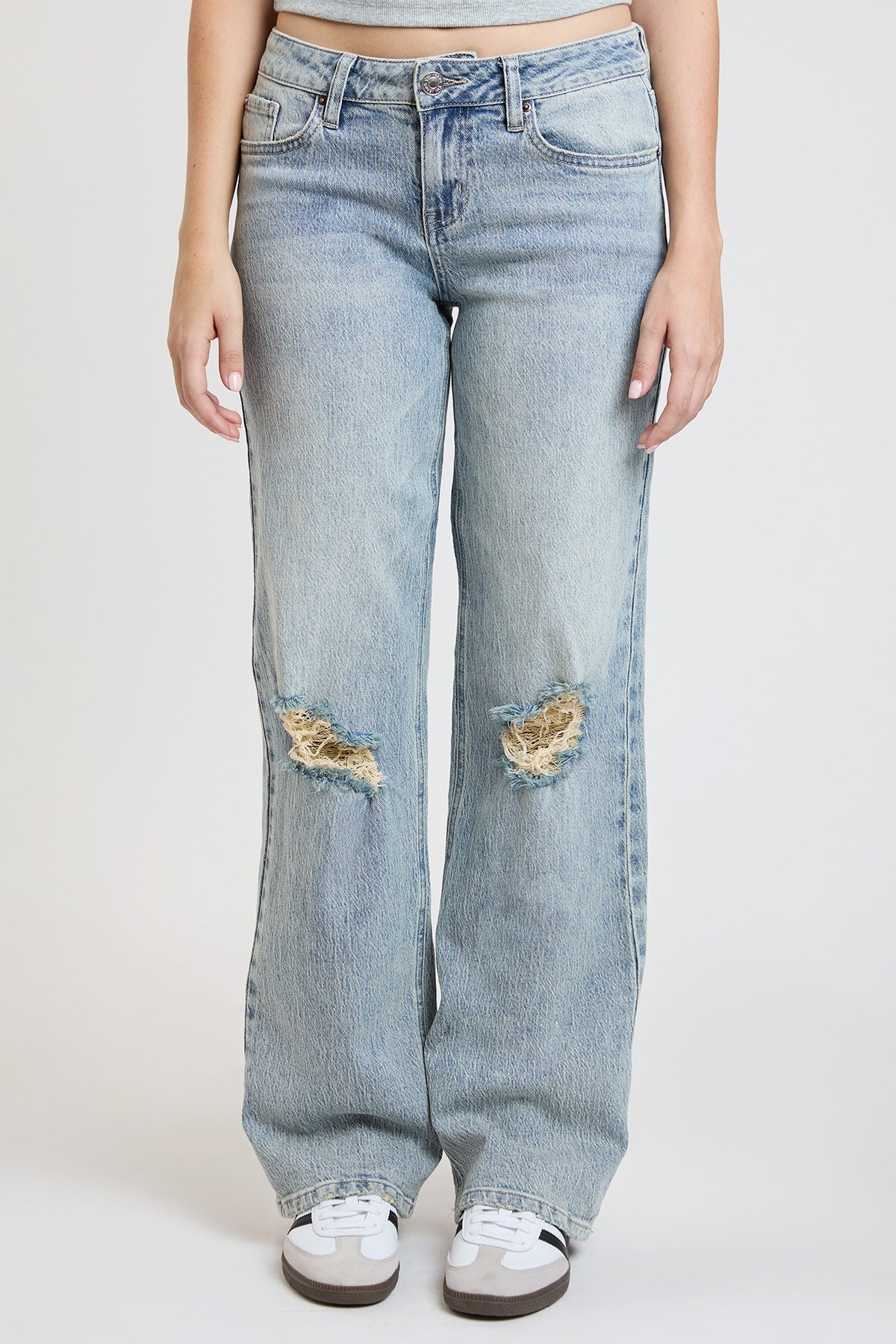 Women's Luxe Brittany Low Rise Wide Leg Jeans