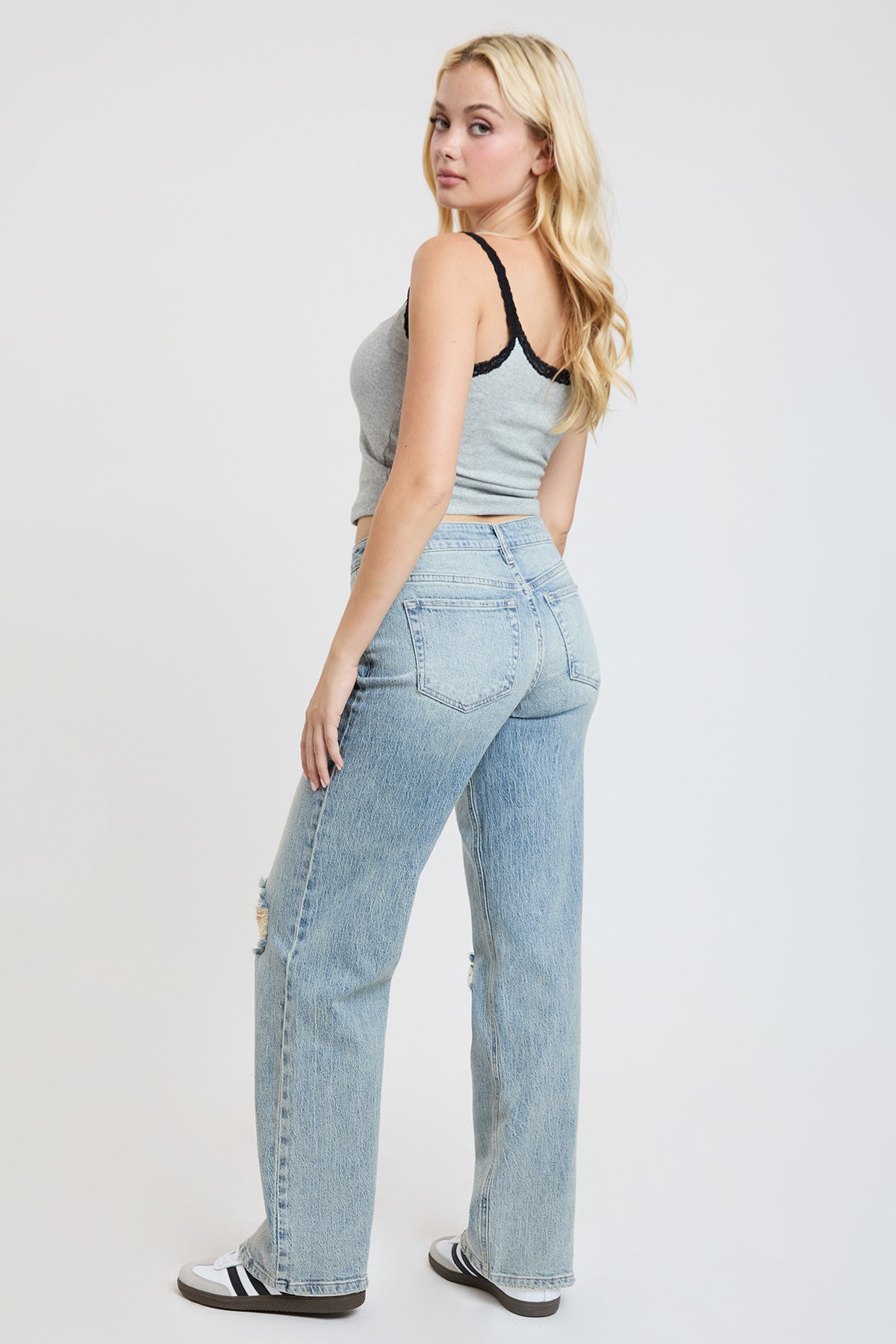 Women's Luxe Brittany Low Rise Wide Leg Jeans
