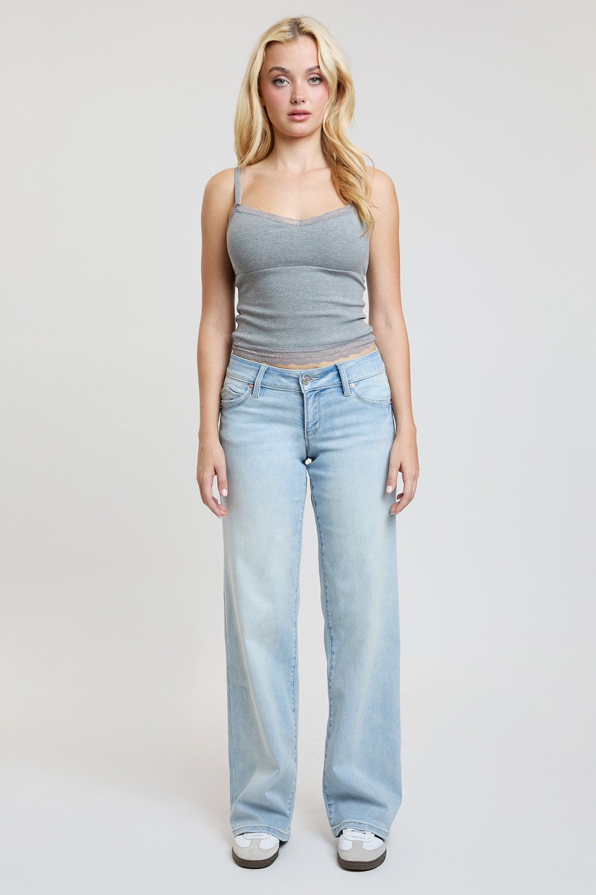 Women's Luxe Low Rise WannaBettaButt Wide Leg Jeans