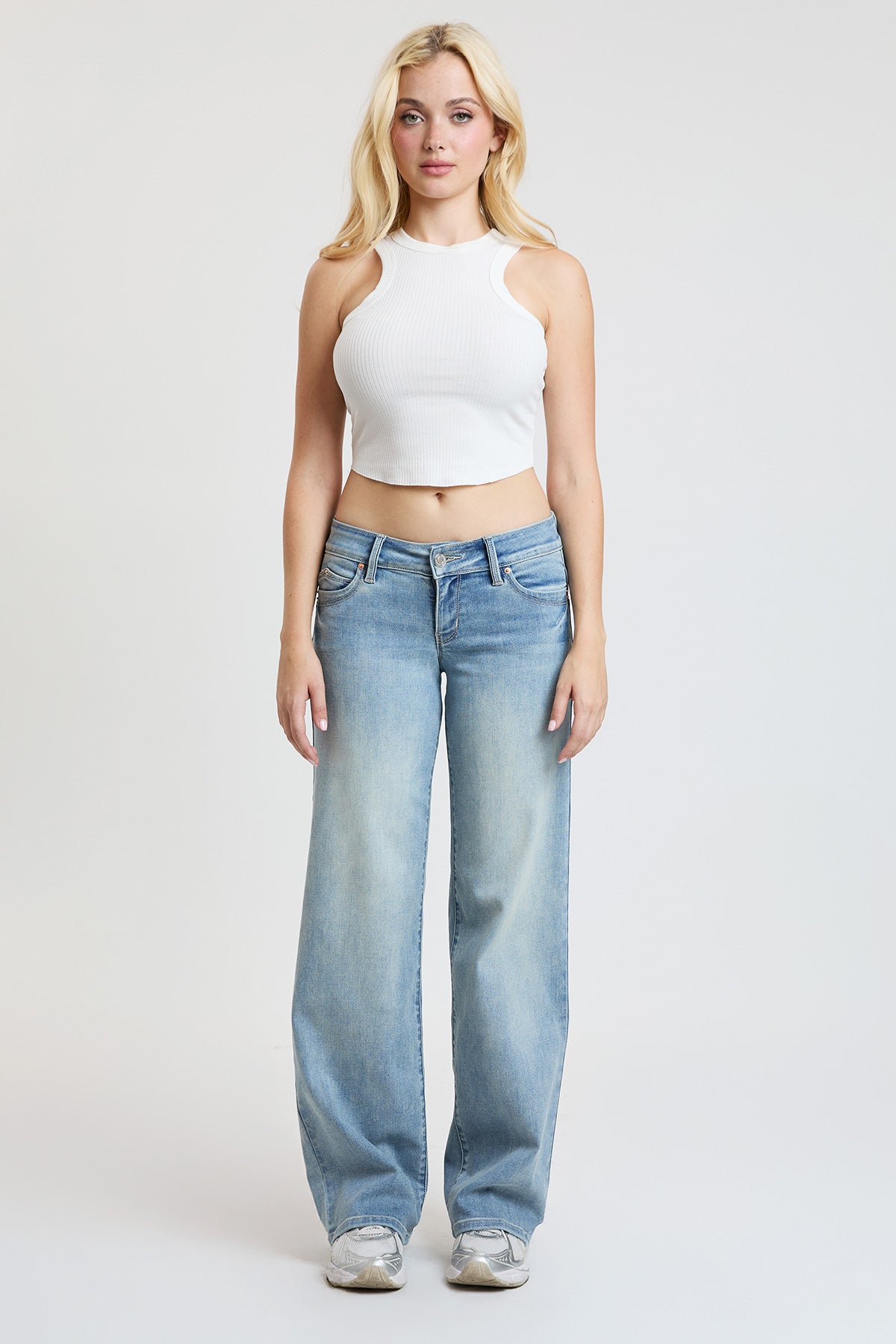 Women's Luxe Low Rise WannaBettaButt Wide Leg Jeans
