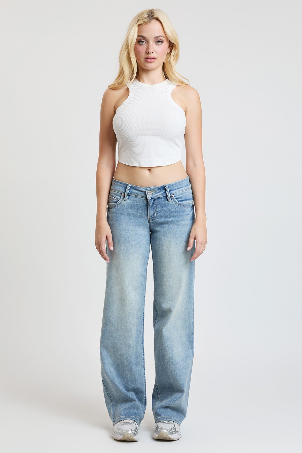 Women's Luxe Low Rise WannaBettaButt Wide Leg Jeans