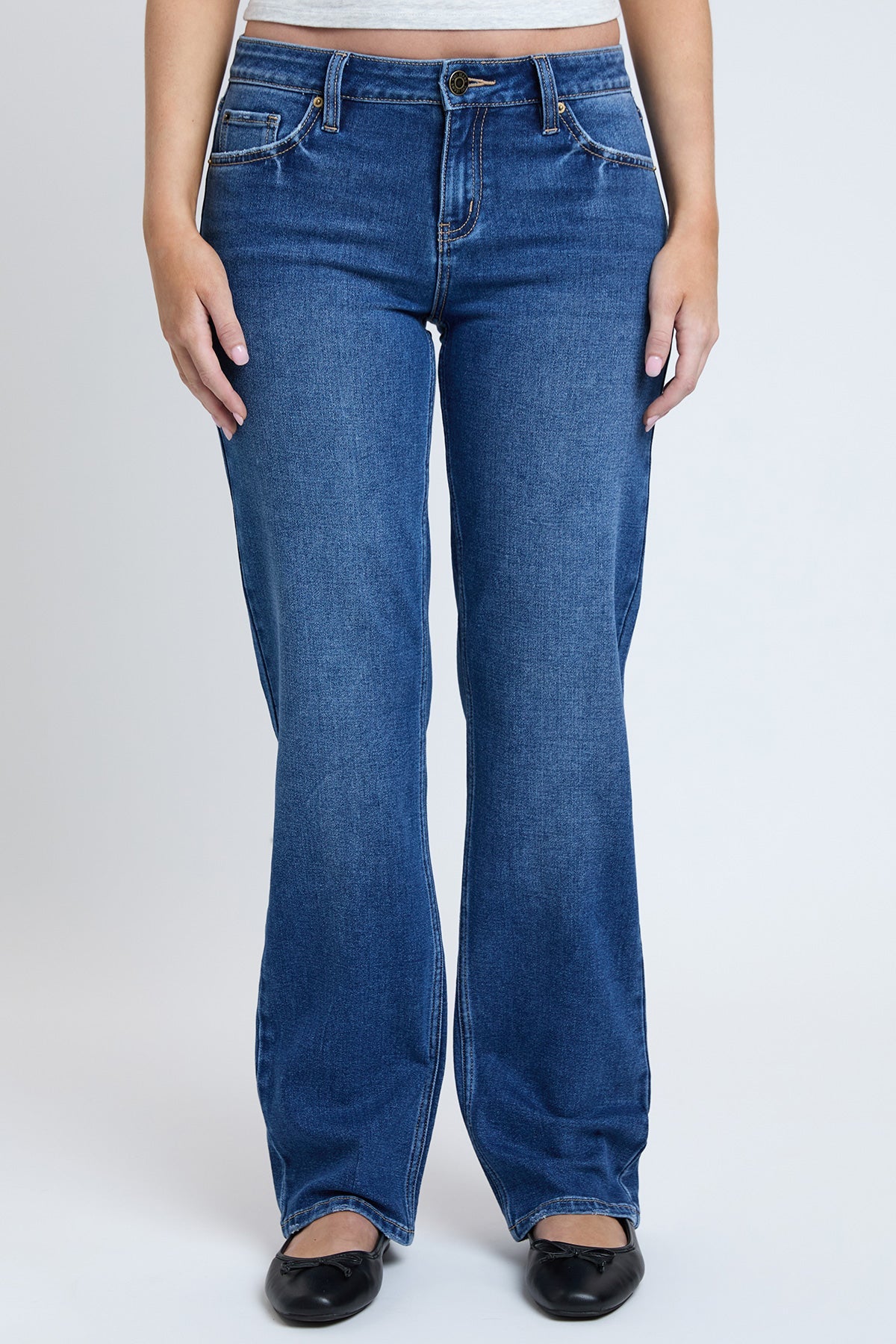 Women's Maddy Mid Rise Straight Leg Jeans