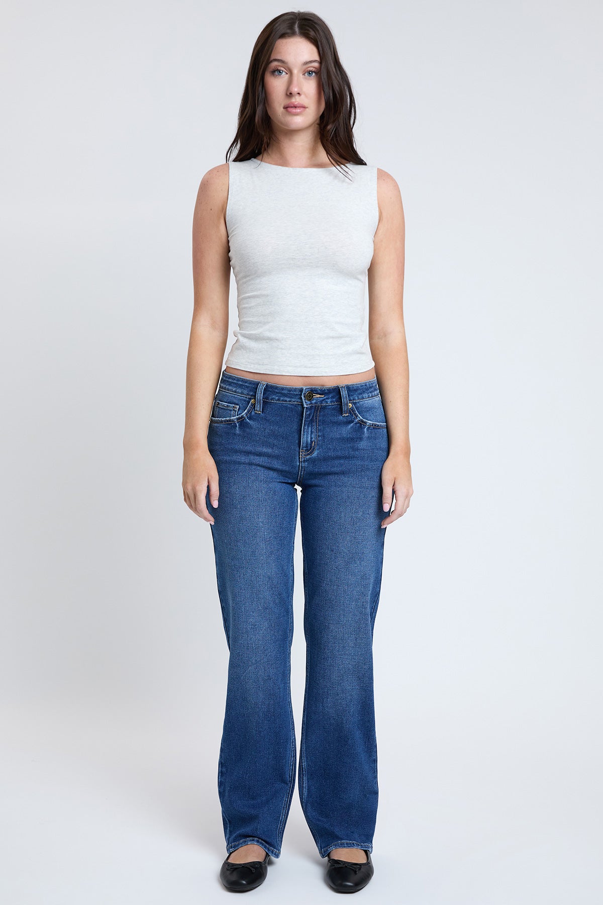 Women's Maddy Mid Rise Straight Leg Jeans