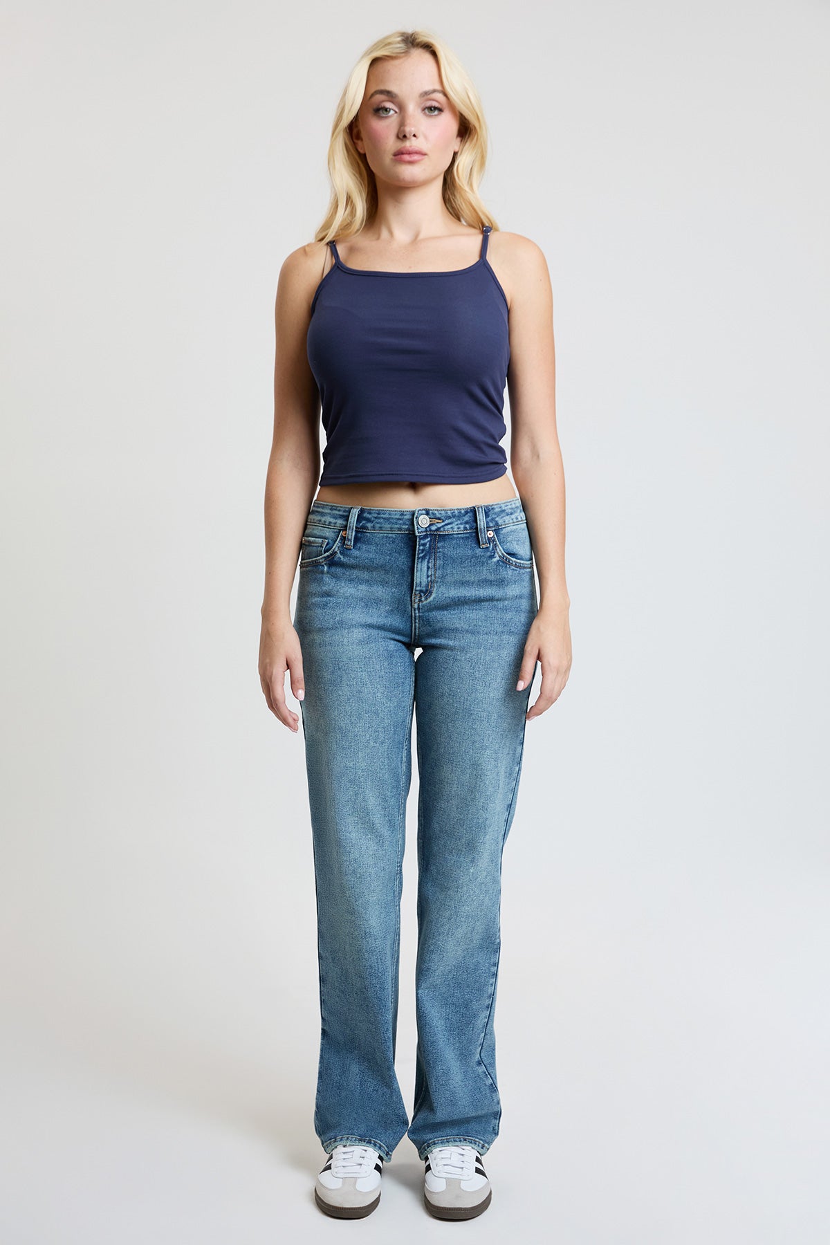 Women's Maddy Mid Rise Straight Leg Jeans