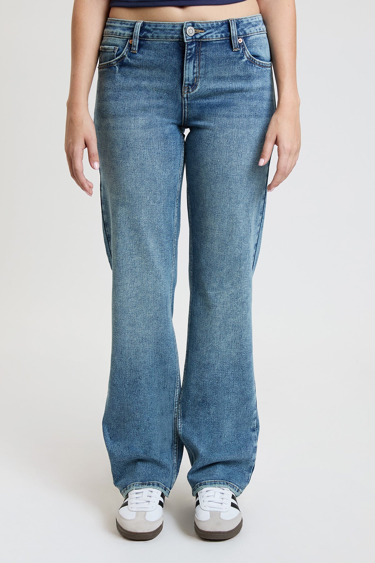 Women's Maddy Mid Rise Straight Leg Jeans