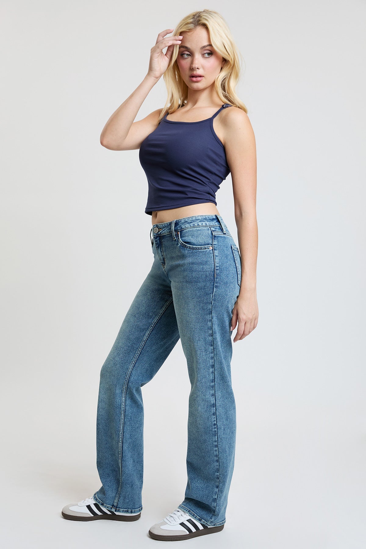 Women's Maddy Mid Rise Straight Leg Jeans