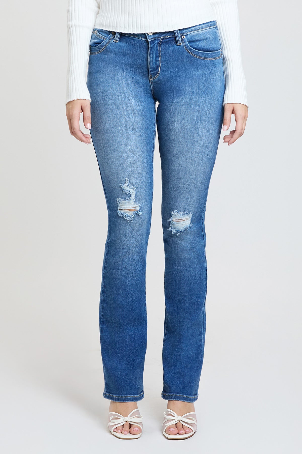 Women's Luxe Mid Rise WannaBettaButt Bootcut Jeans