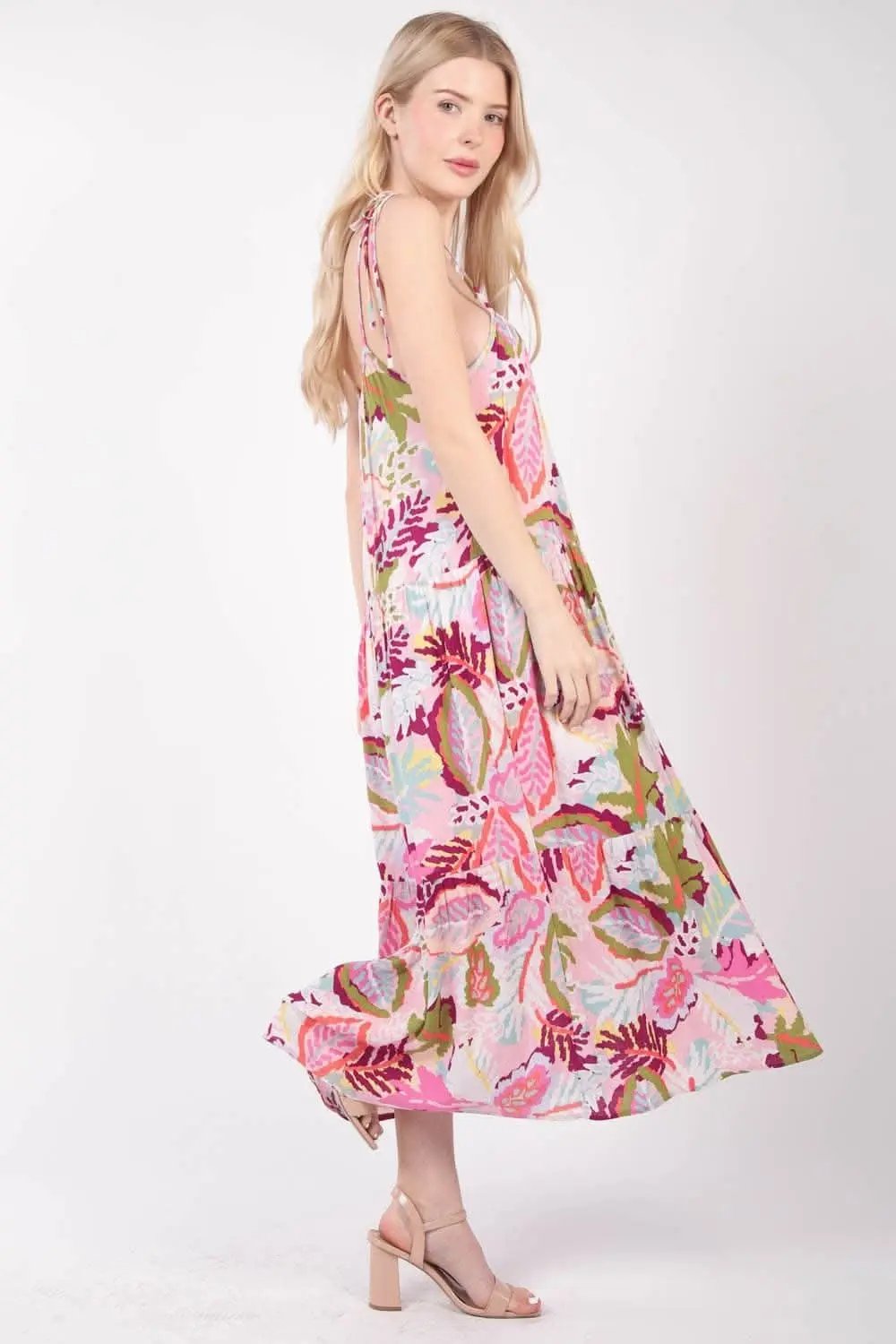 Dresses Trendsi Very J Tropical Printed Cami Midi Dress for Summer