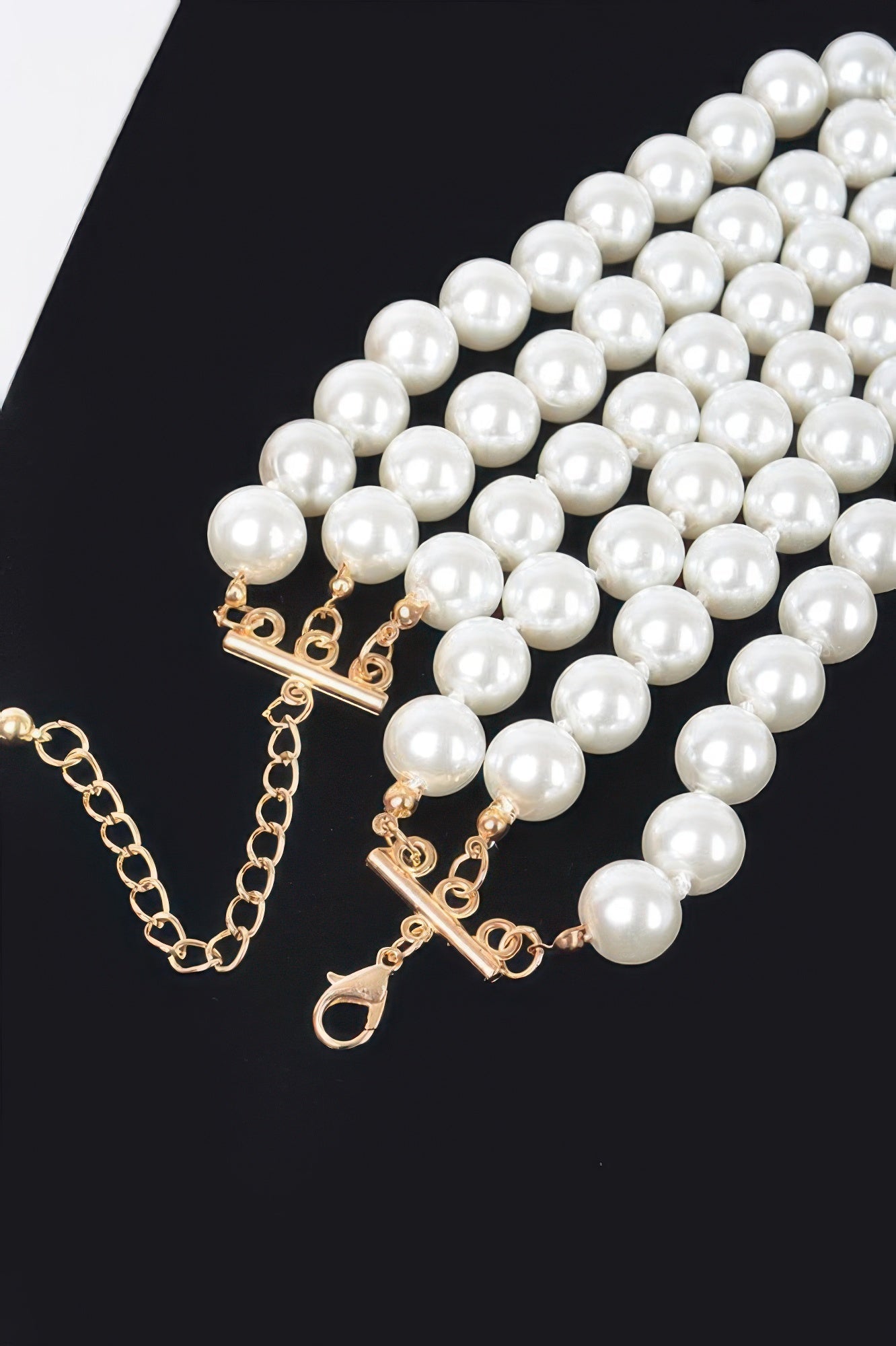 Faux Pearl Necklace W/earring