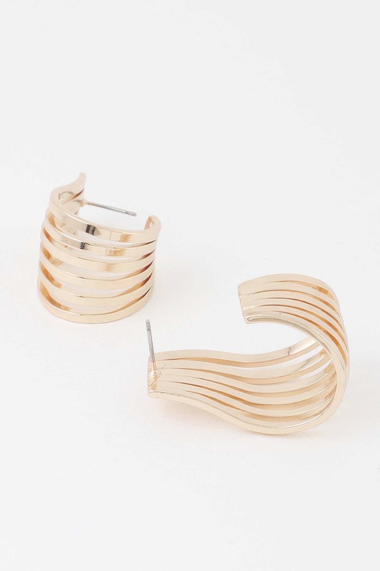 Open Cage Hoop Earrings