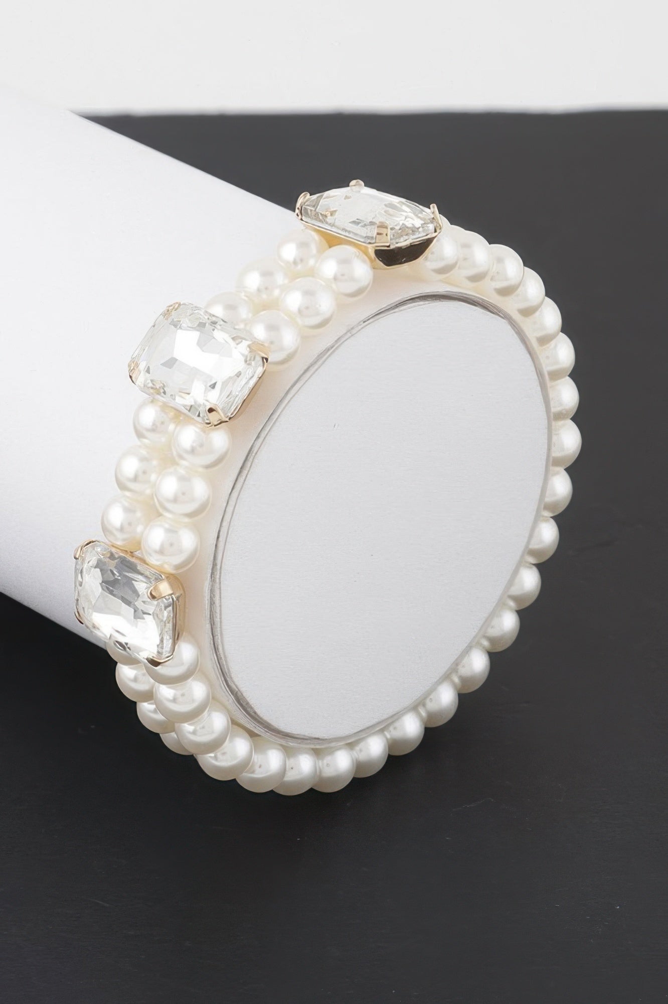 Double Beaded Rhinestone Bracelet
