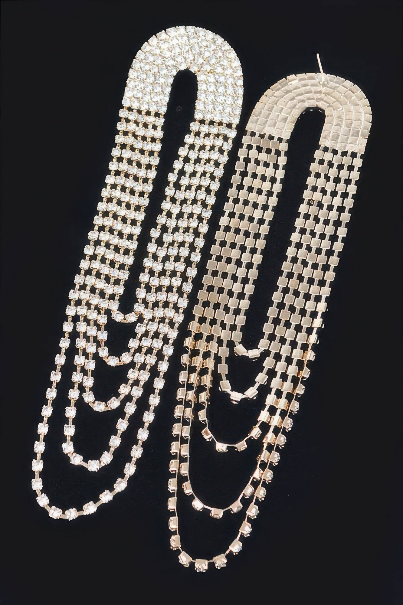 Layered Elegant Rhinestone Earrings