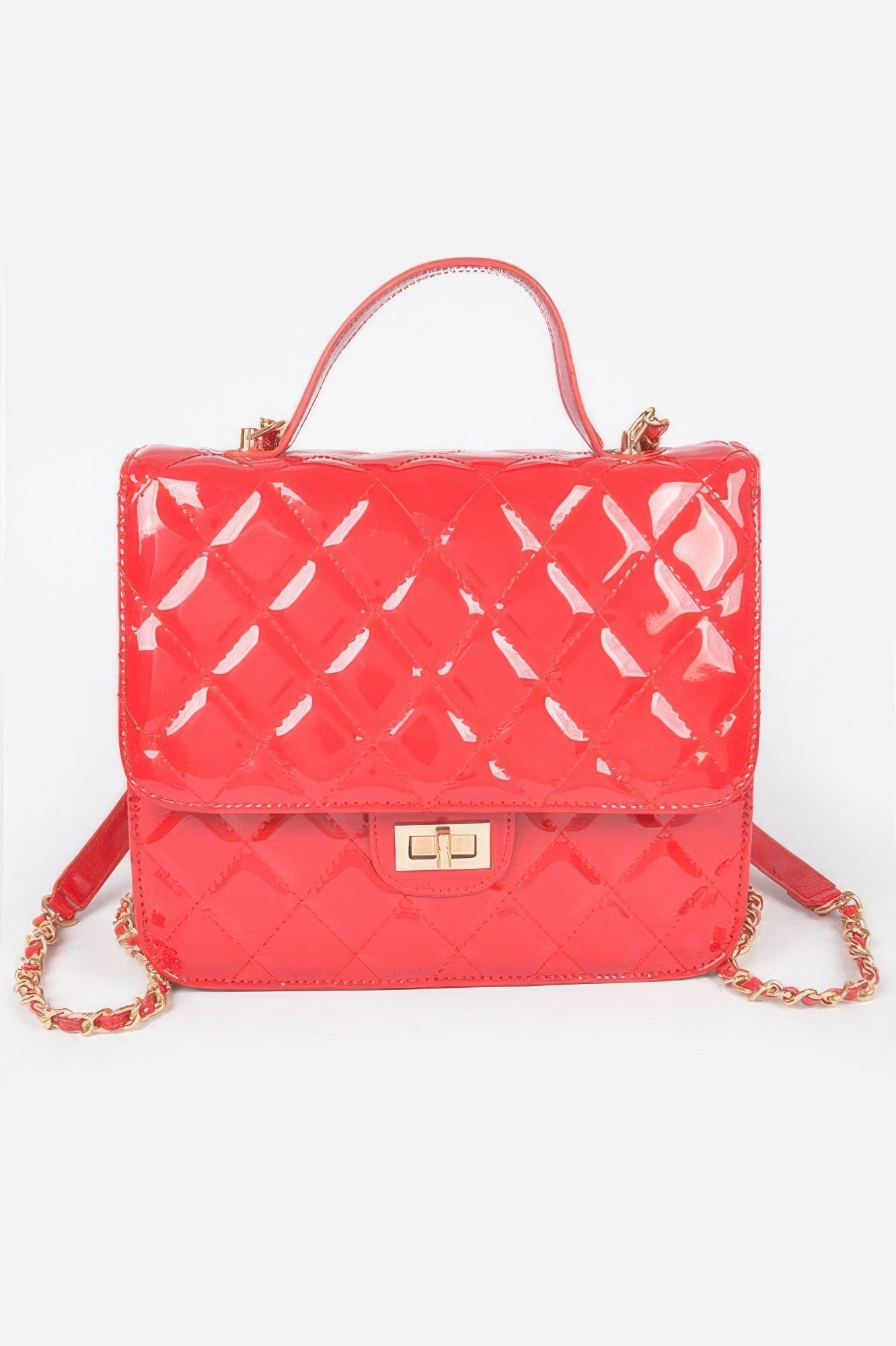 Quilted Enamel Backpack