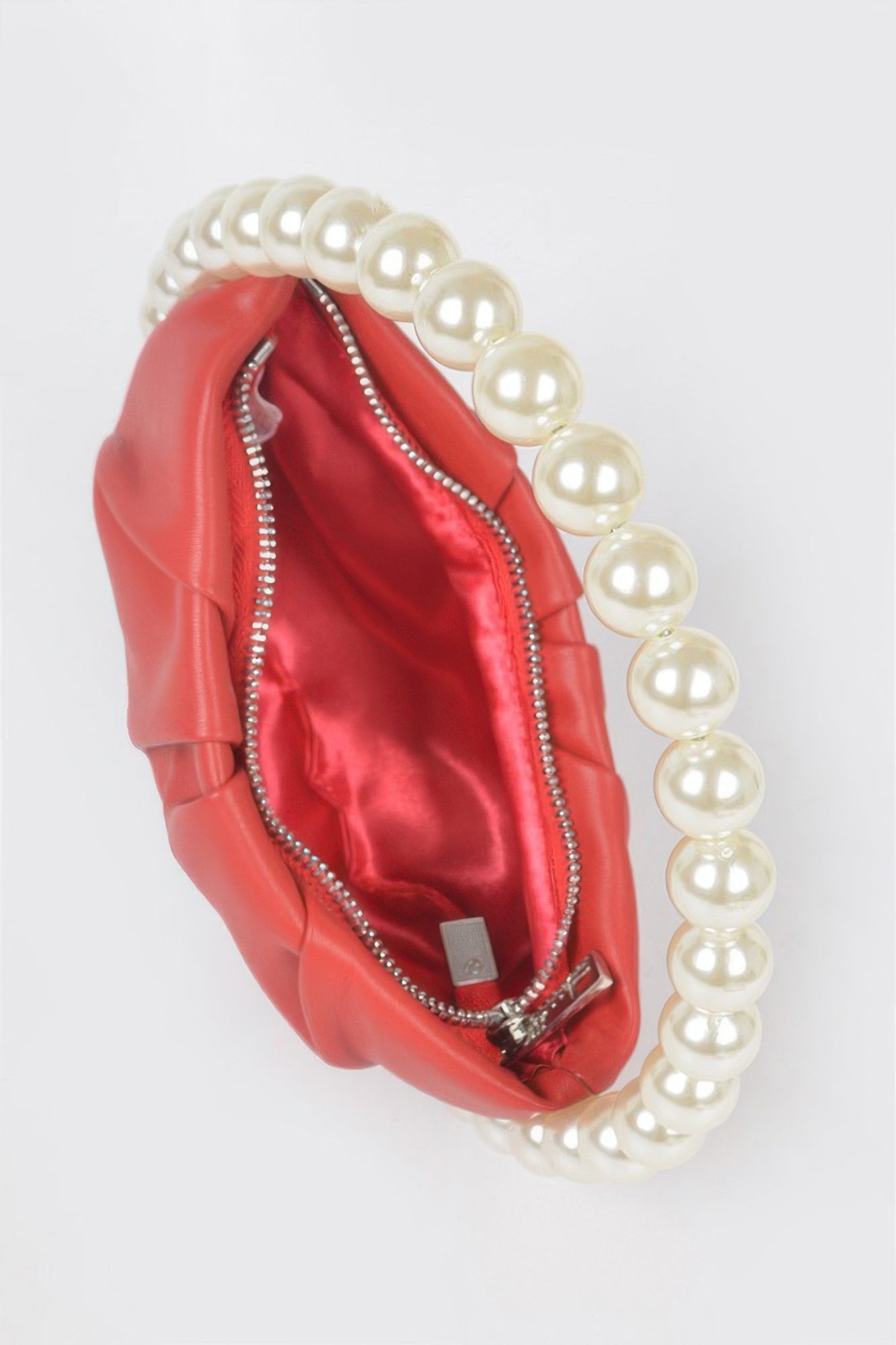 Vegan Metallic Leather Top Handle Bag W/stones