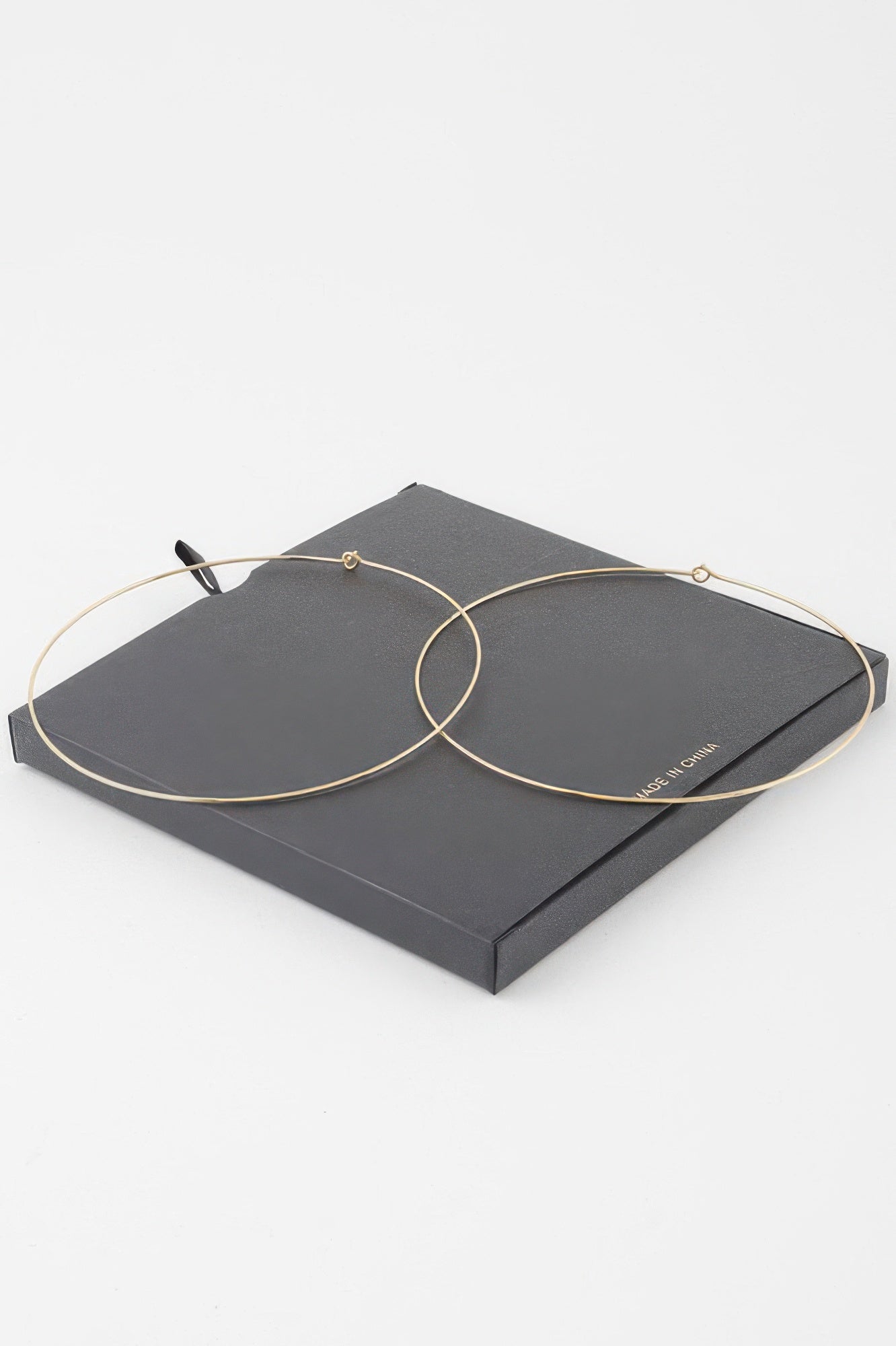 Wide Gold Dipped Flat Hoop Earrings