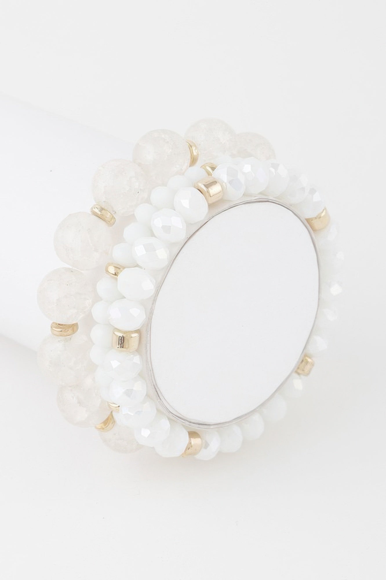 Triple Crystal Beaded Bracelet