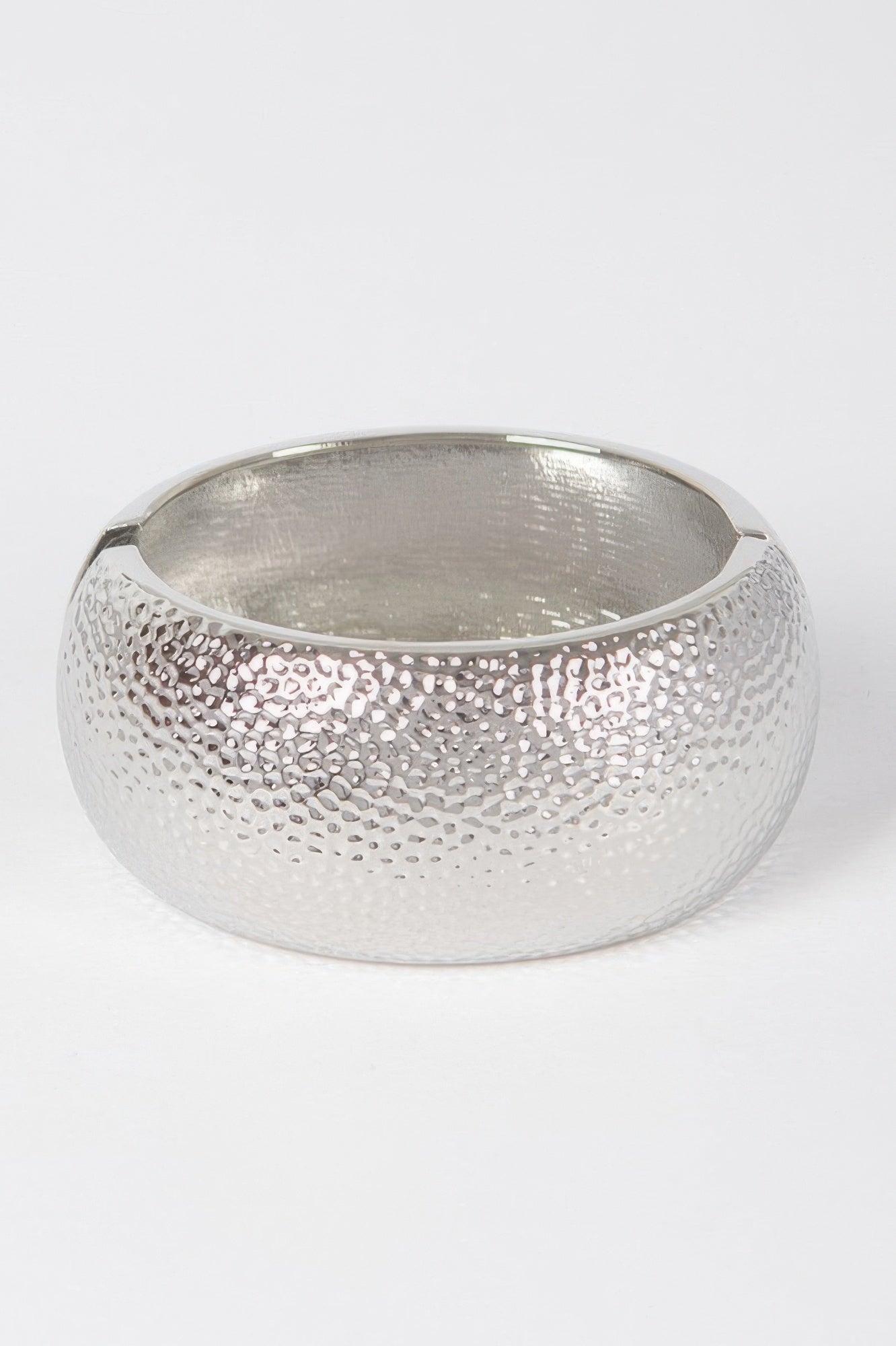 Textured Metal Bangle Bracelet