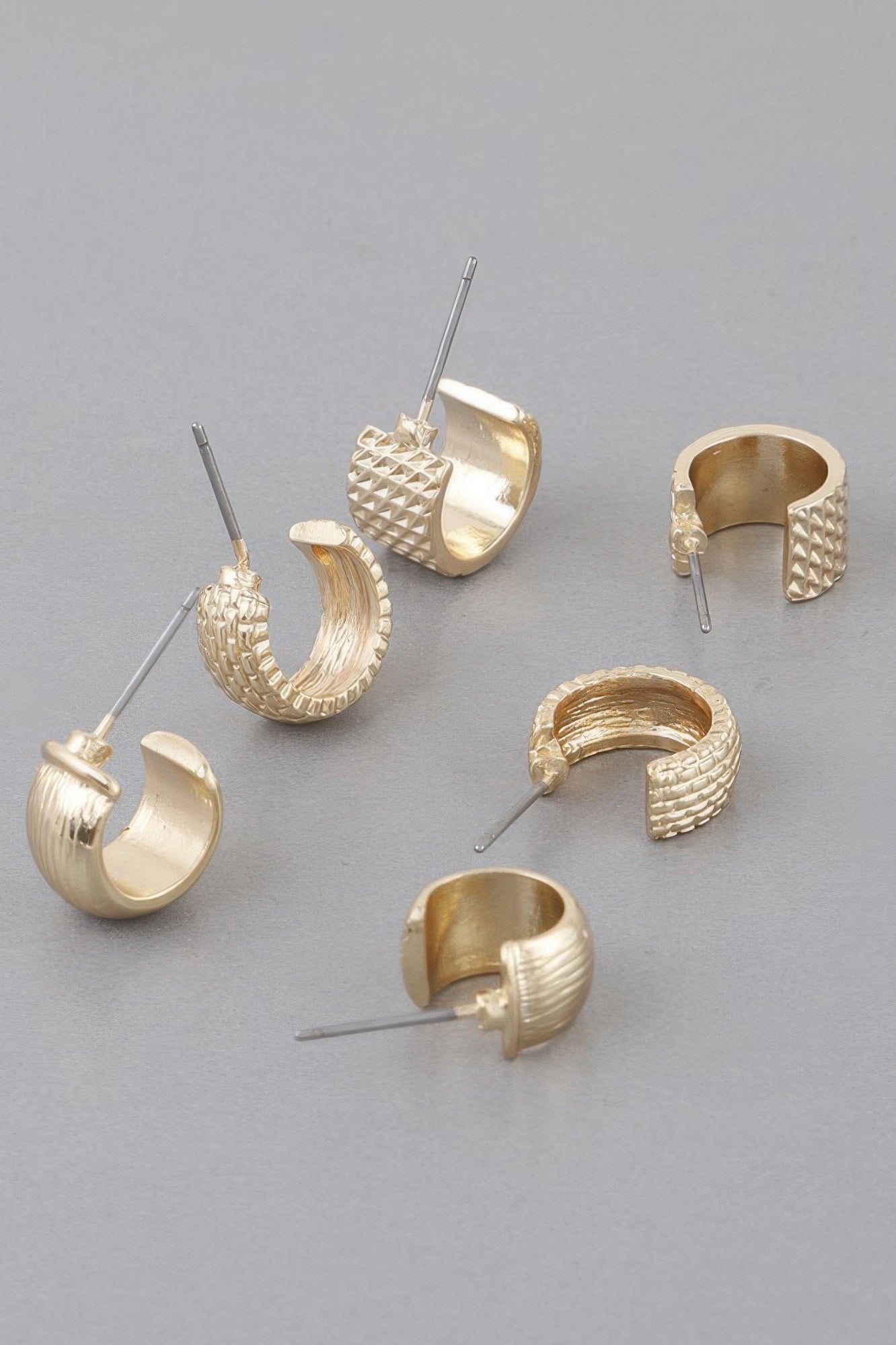 Multi Bulky Hoop Earrings Set