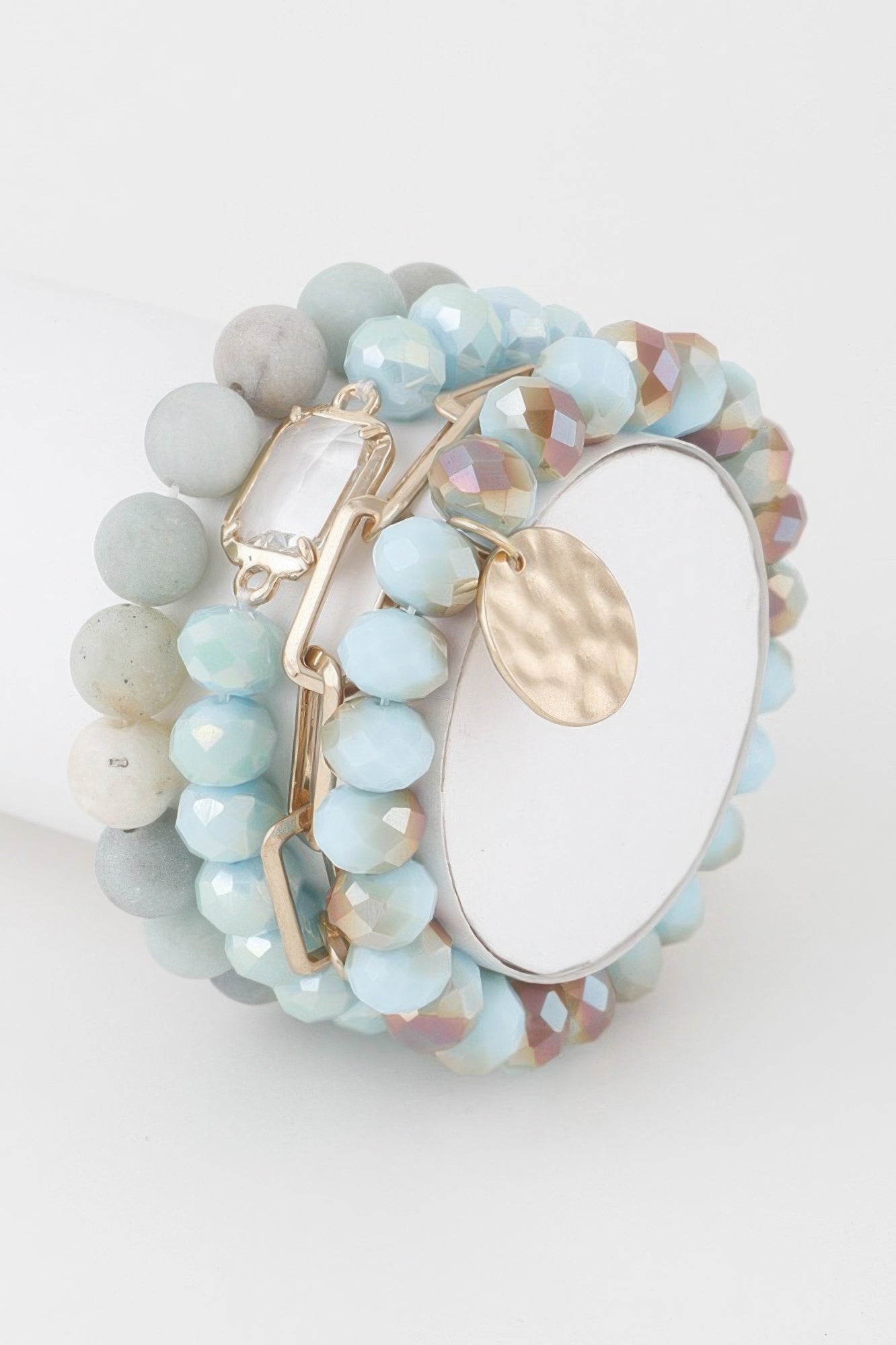Multi Stone Crystal Beaded Bracelet