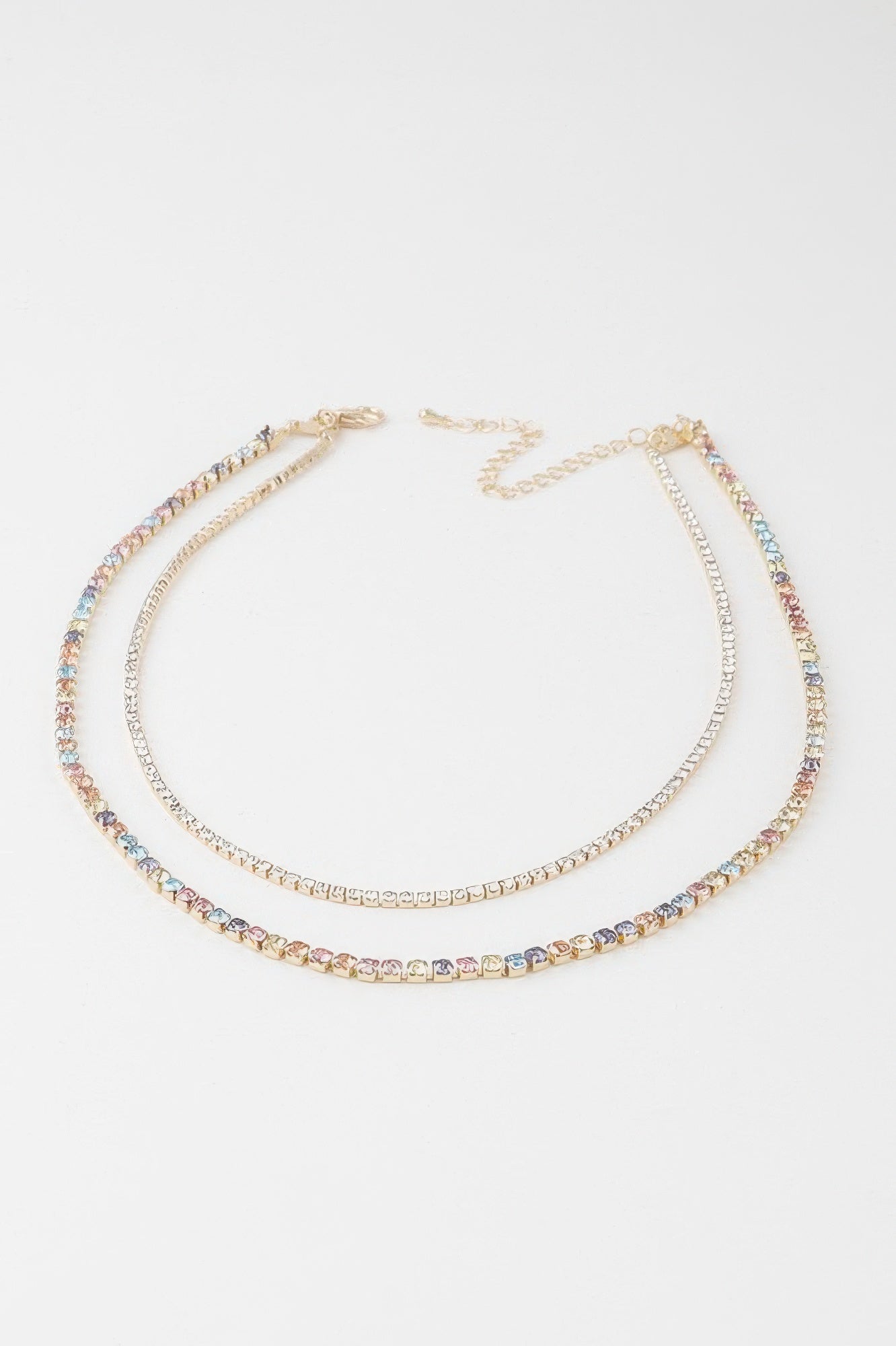 Double Rhinestone Necklace