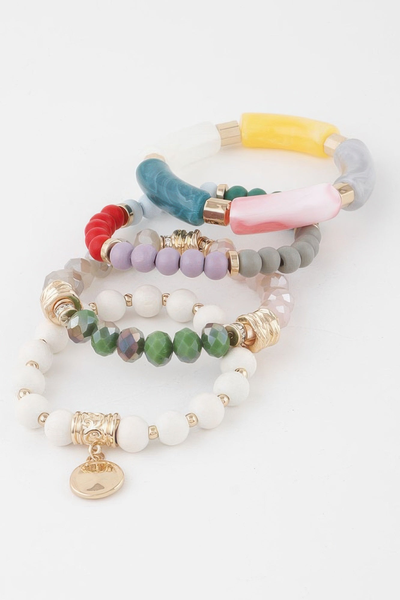 Multi Crystal Pendant Bracelet