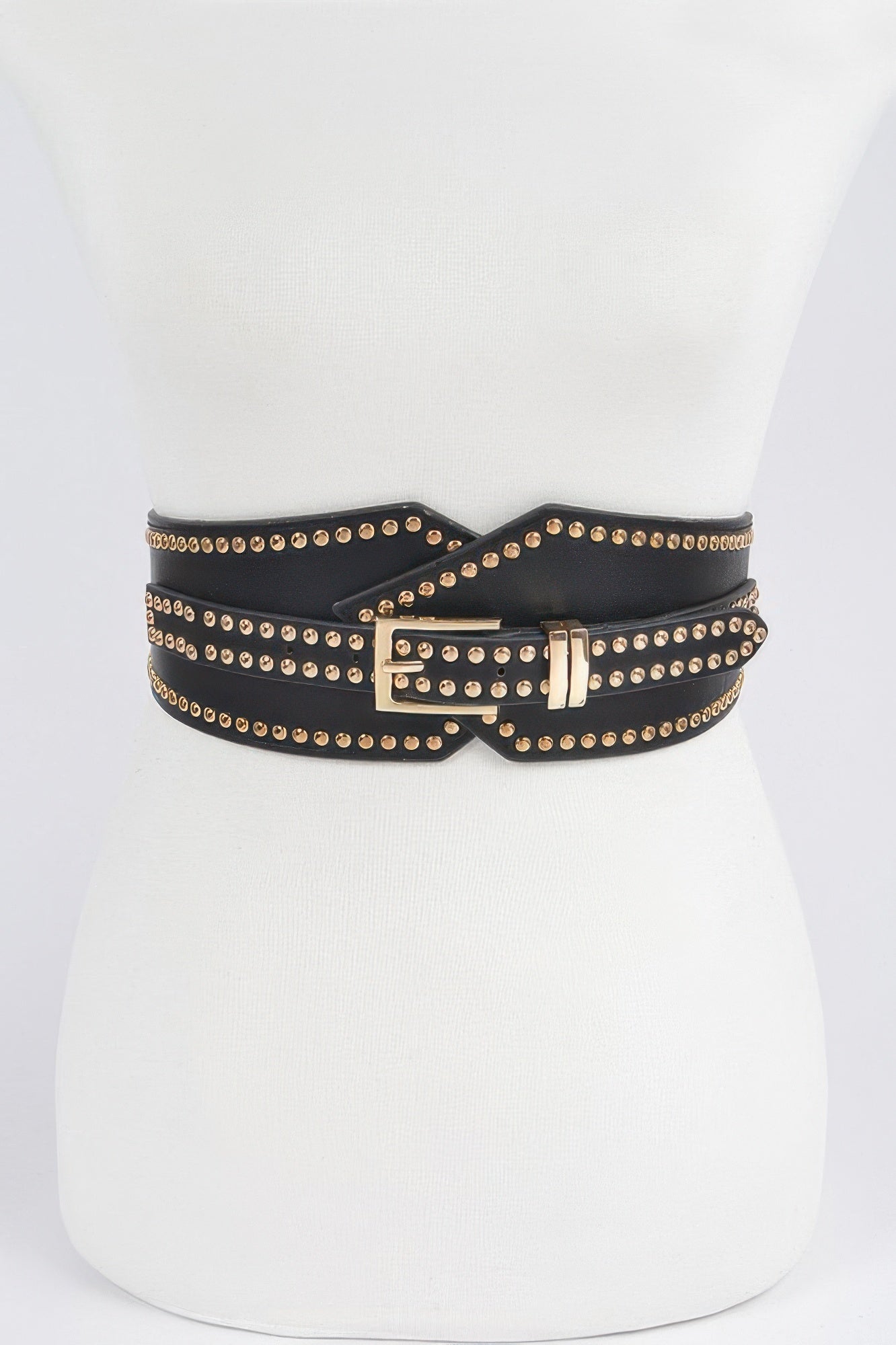 Studded Wide Stretch Belt