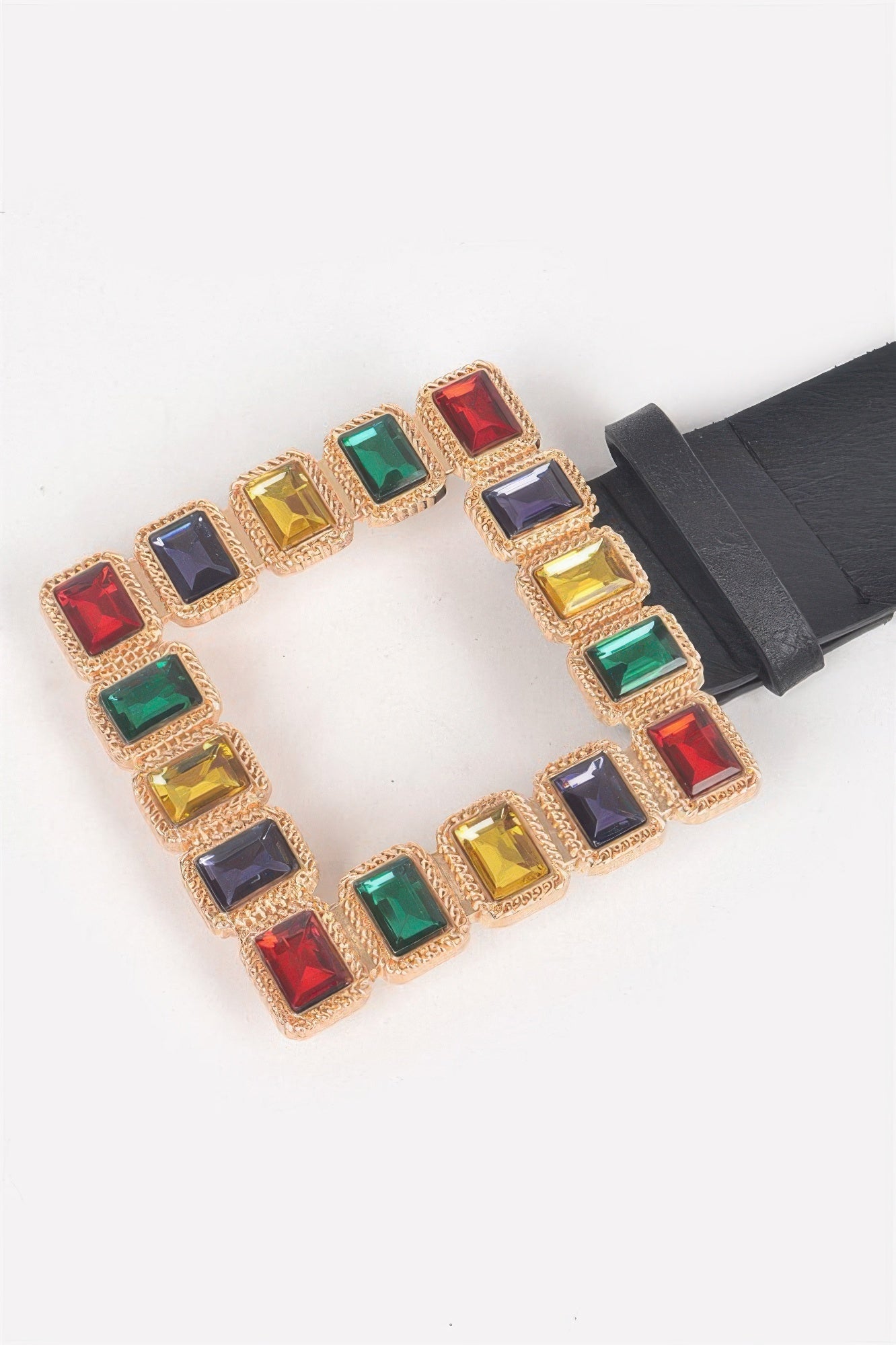 Rhinestone Gemstone Square Plus Size Belt