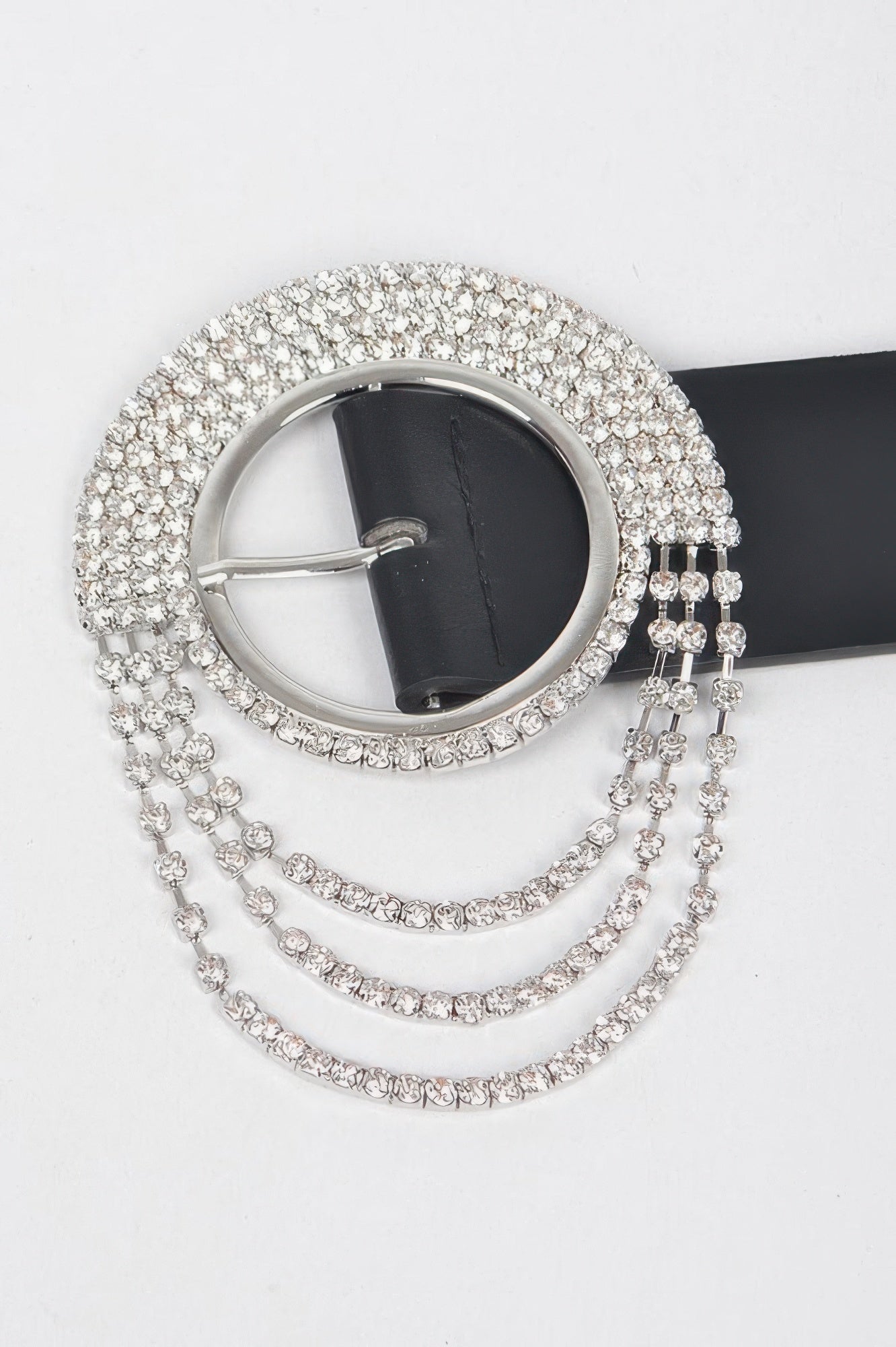 Rhinestone Round Buckle Plus Size Belt