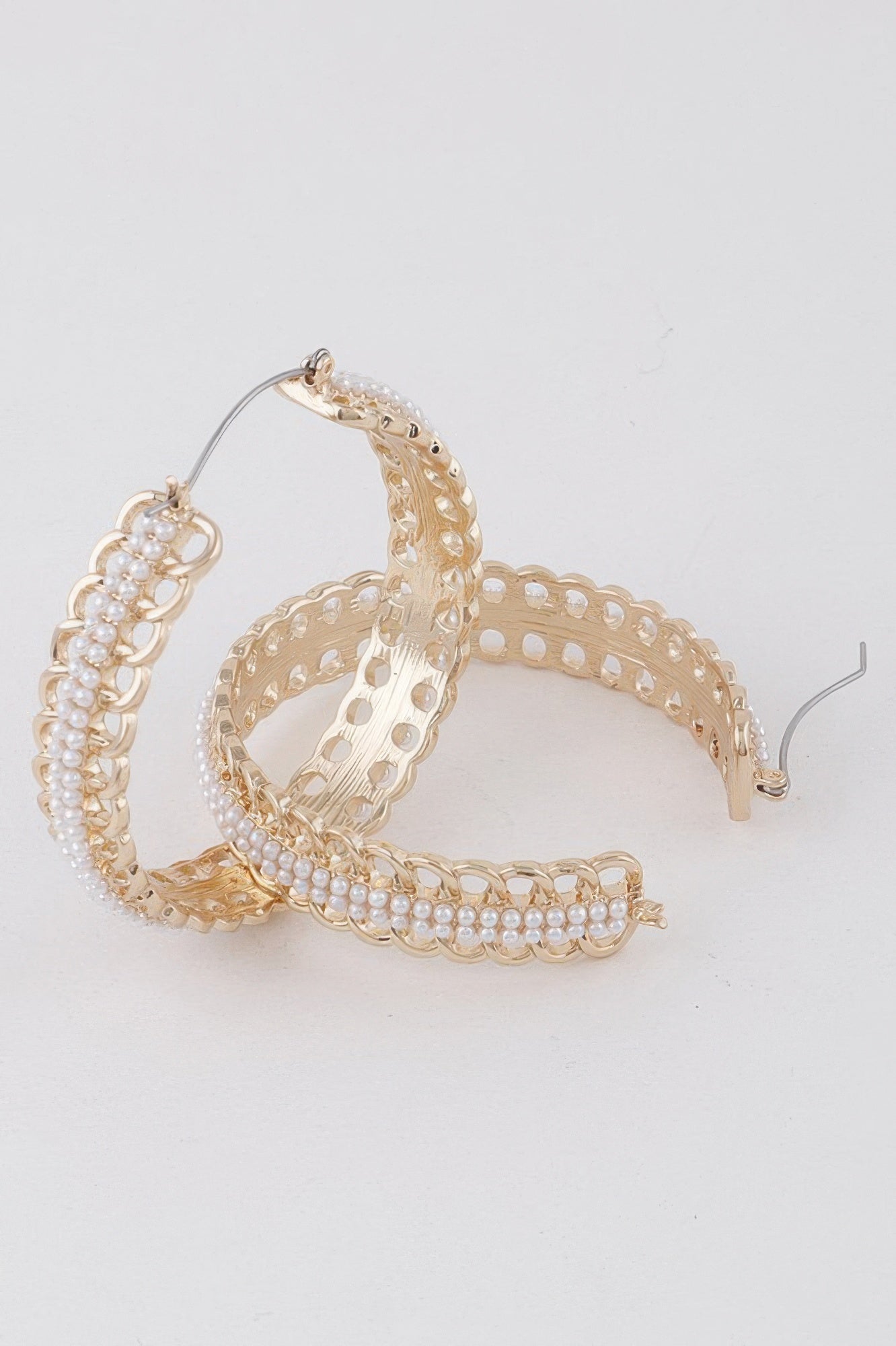 Jewel Chain Hoop Earrings