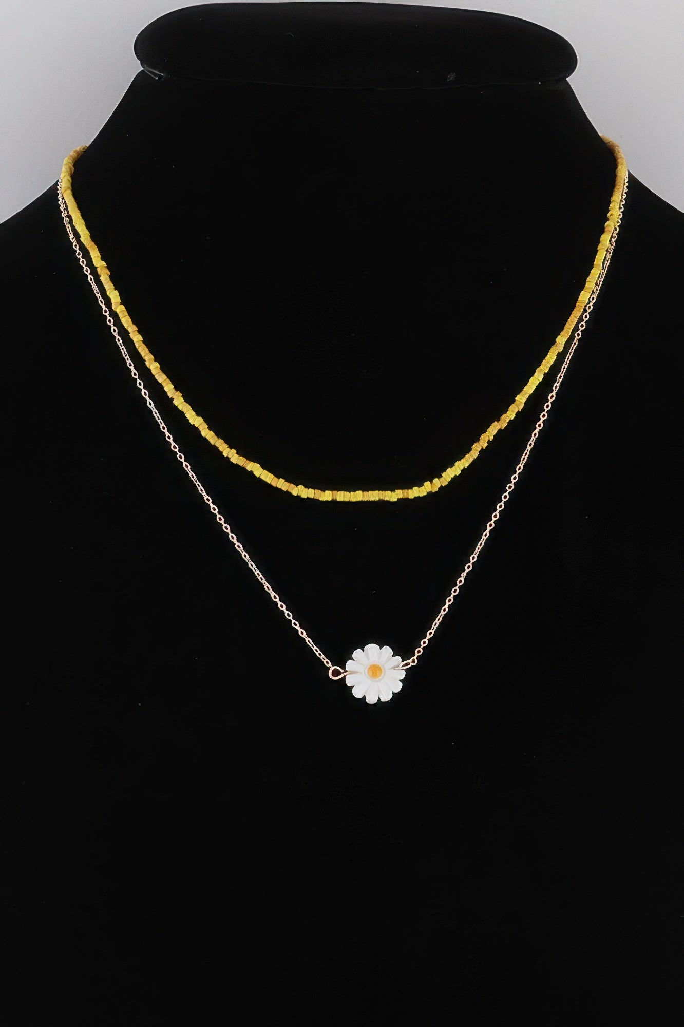 Double Beaded Flower Necklace