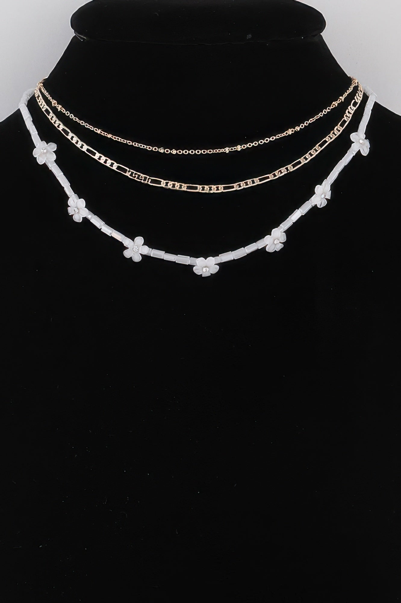 Multi Flower Charms Necklace