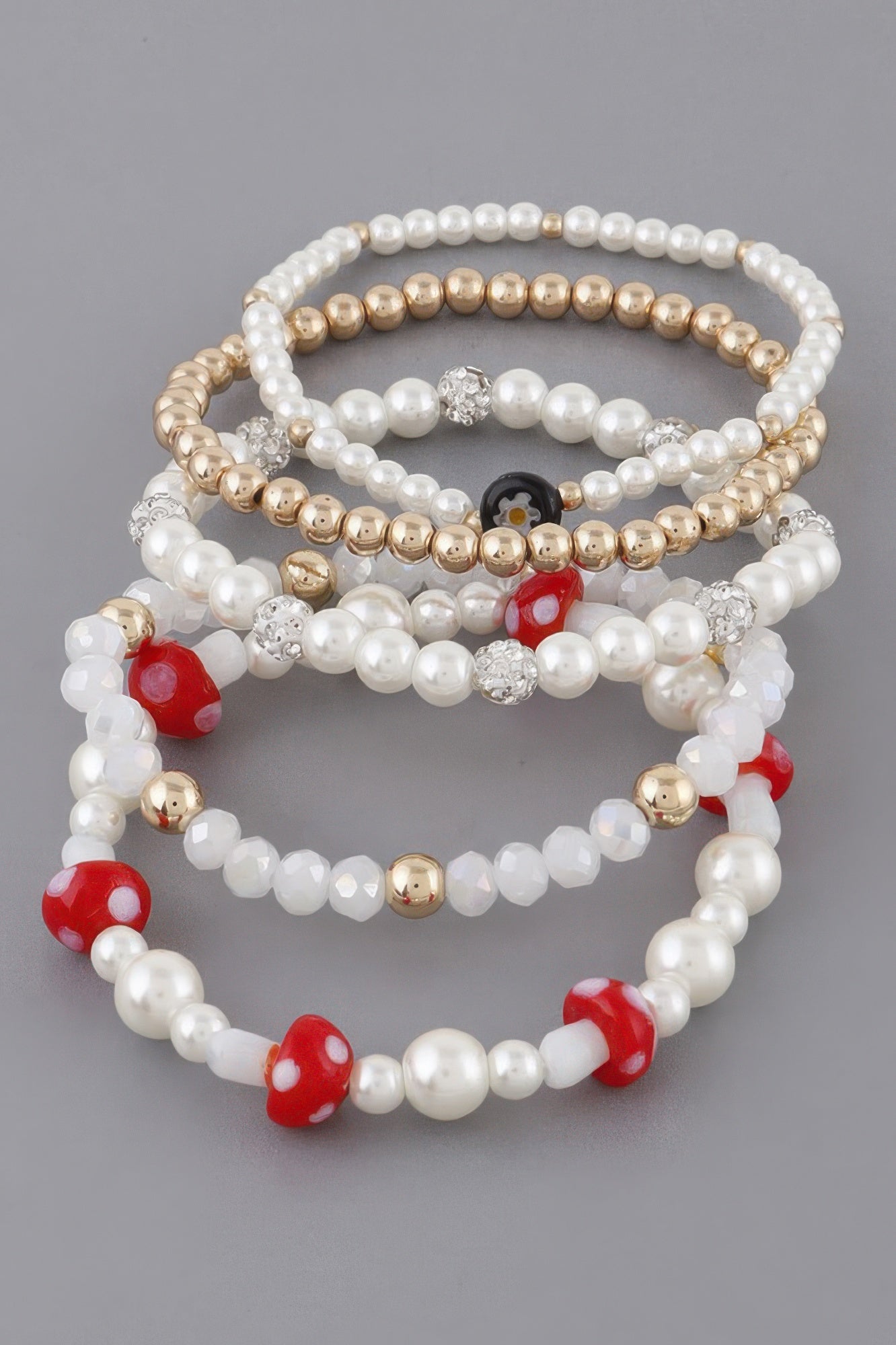 Beaded Mushroom Bracelet
