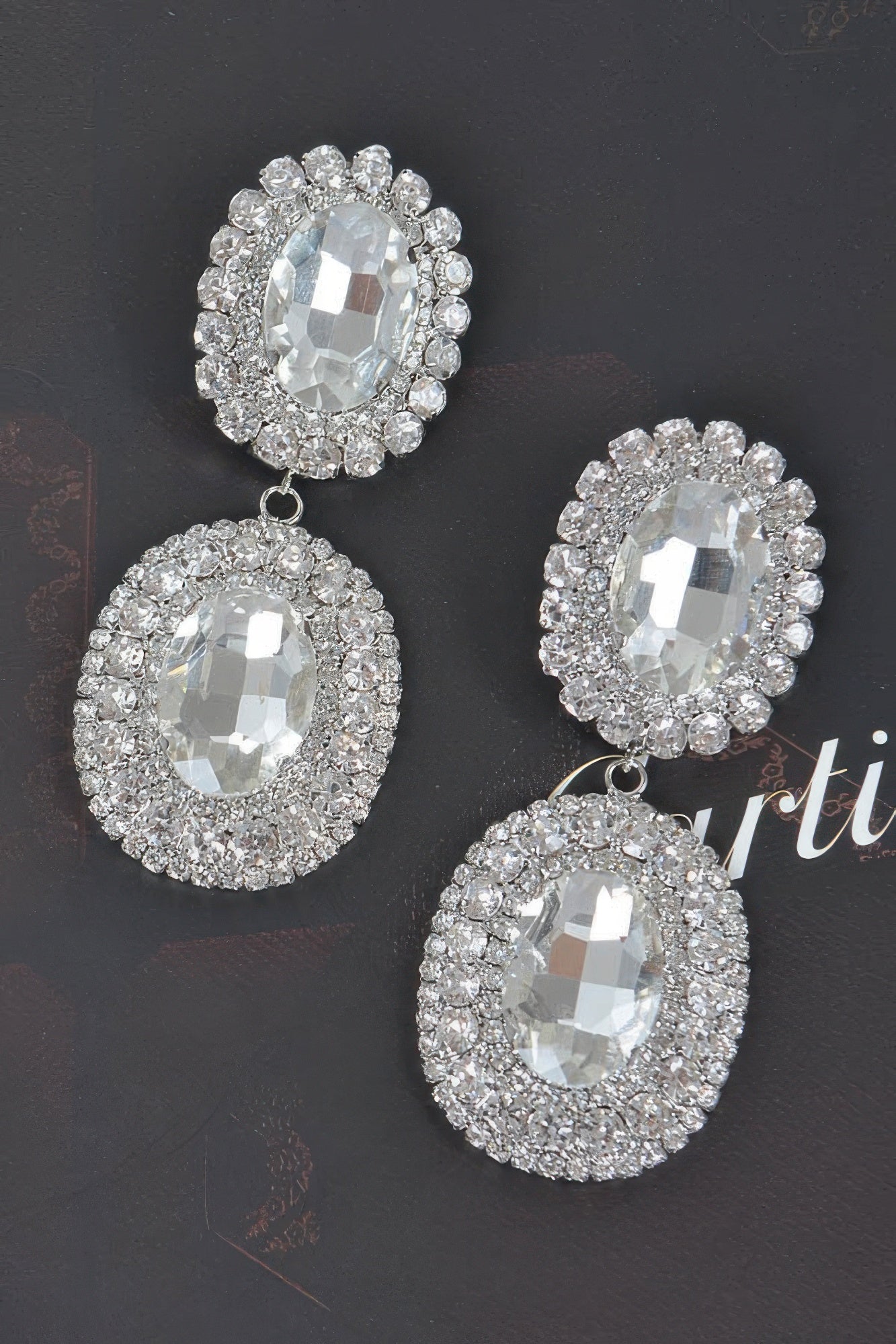 Big Oval Rhinestone Earring