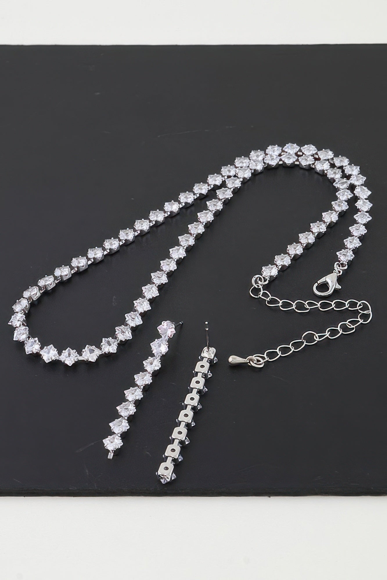 Bejeweled Cubic Zirconia Necklace Set