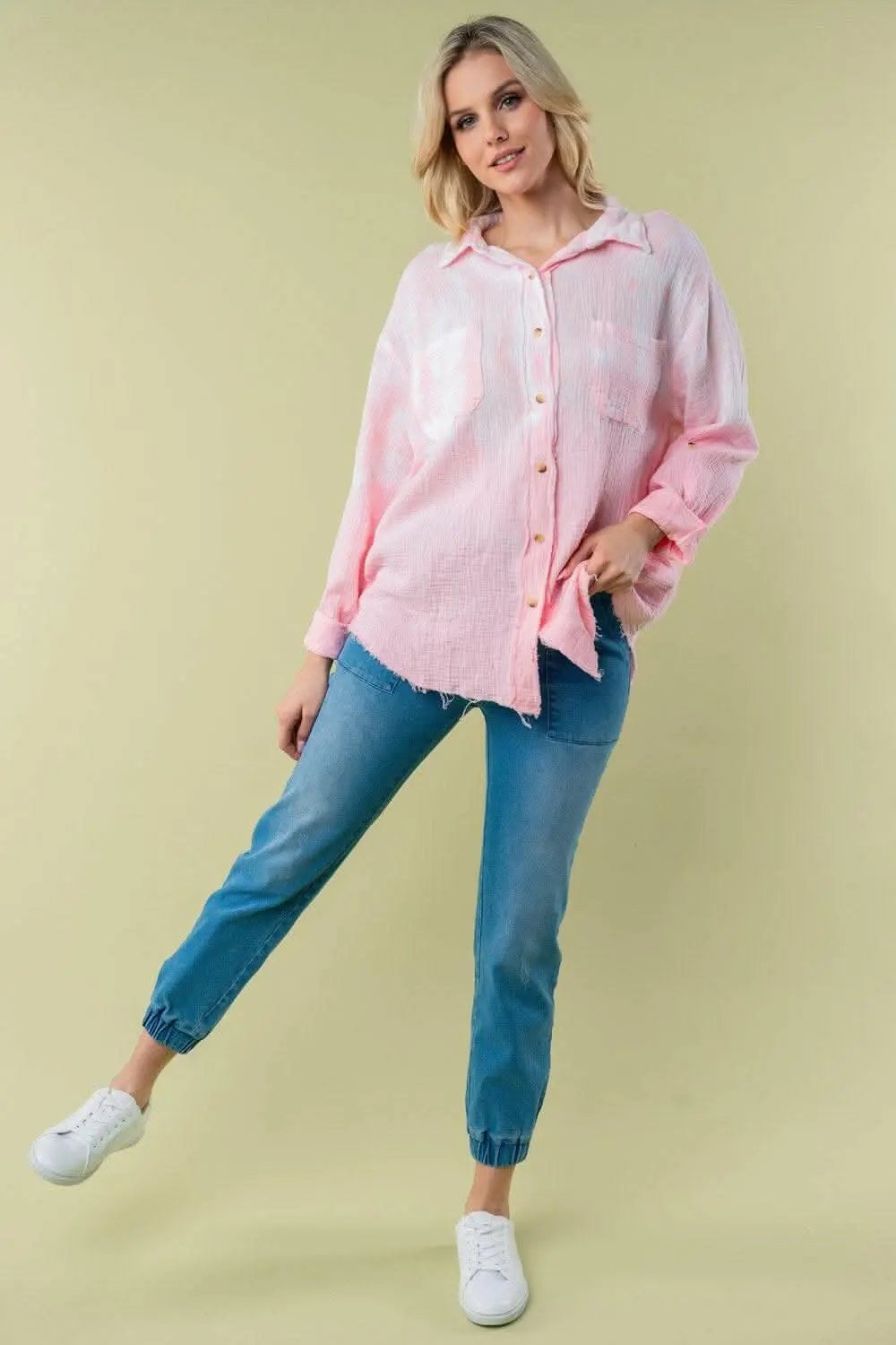 Accessories Trendsi White Birch Tie Dye Women's Casual Long Sleeve Shirt - Soft & Stylish