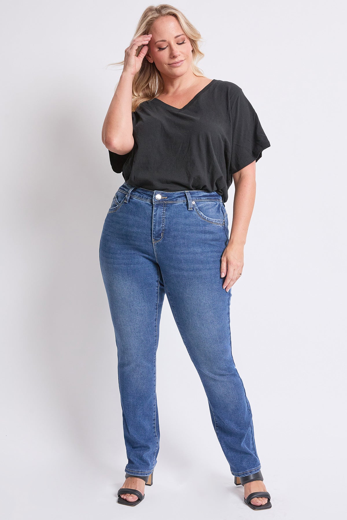 Women's Plus High Rise Curve Confidence Straight