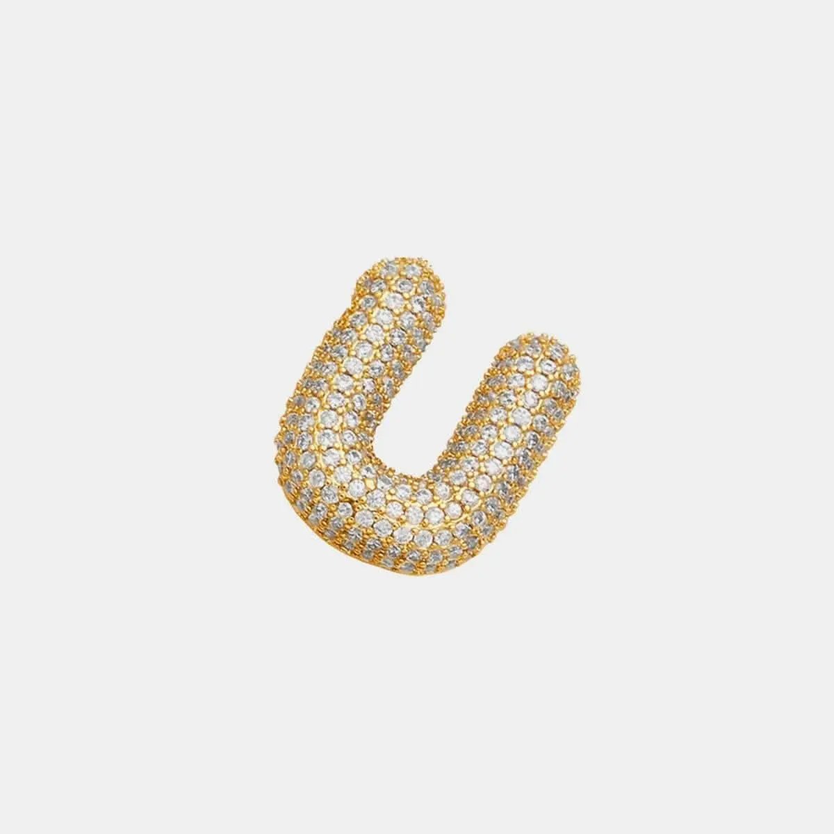 T-Shirts Trendsi Necklaces - Zircon initial charm necklace