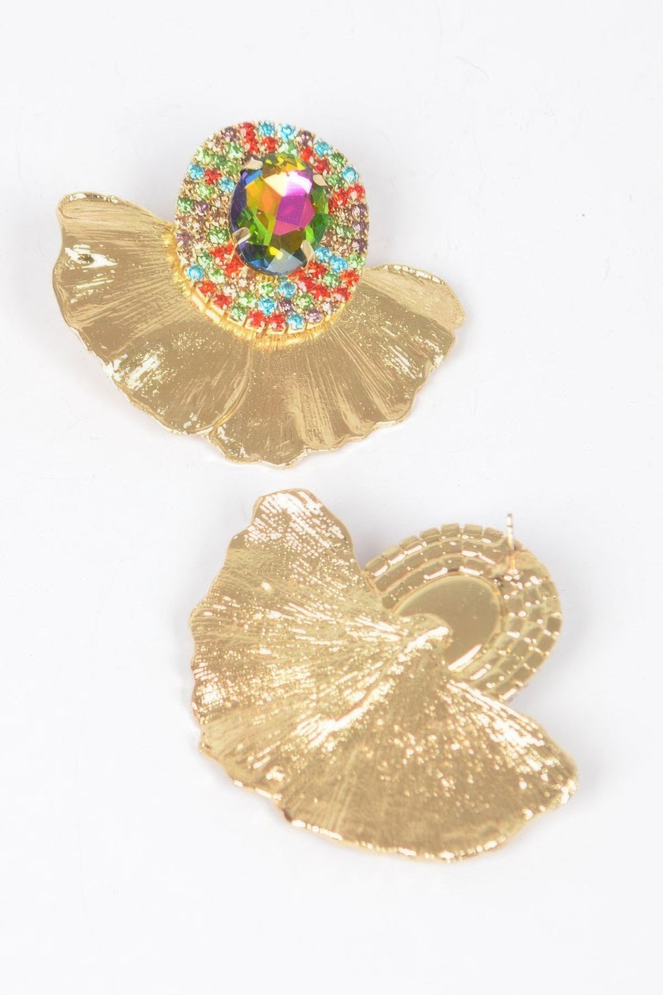 Rhinestone Metal Earrings