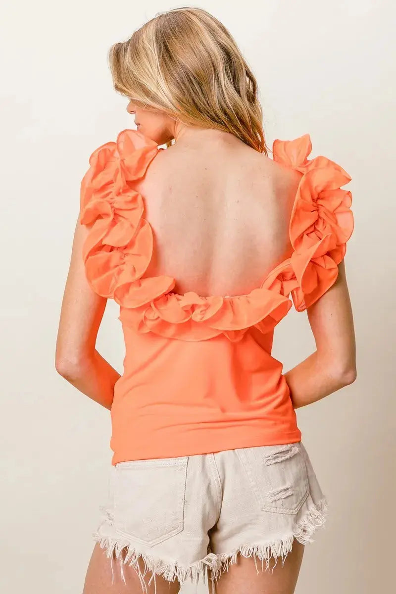 Women's Tank Top Tank Top - Merrow Frilled Strap & Cute Neckline - Women's Summer Top