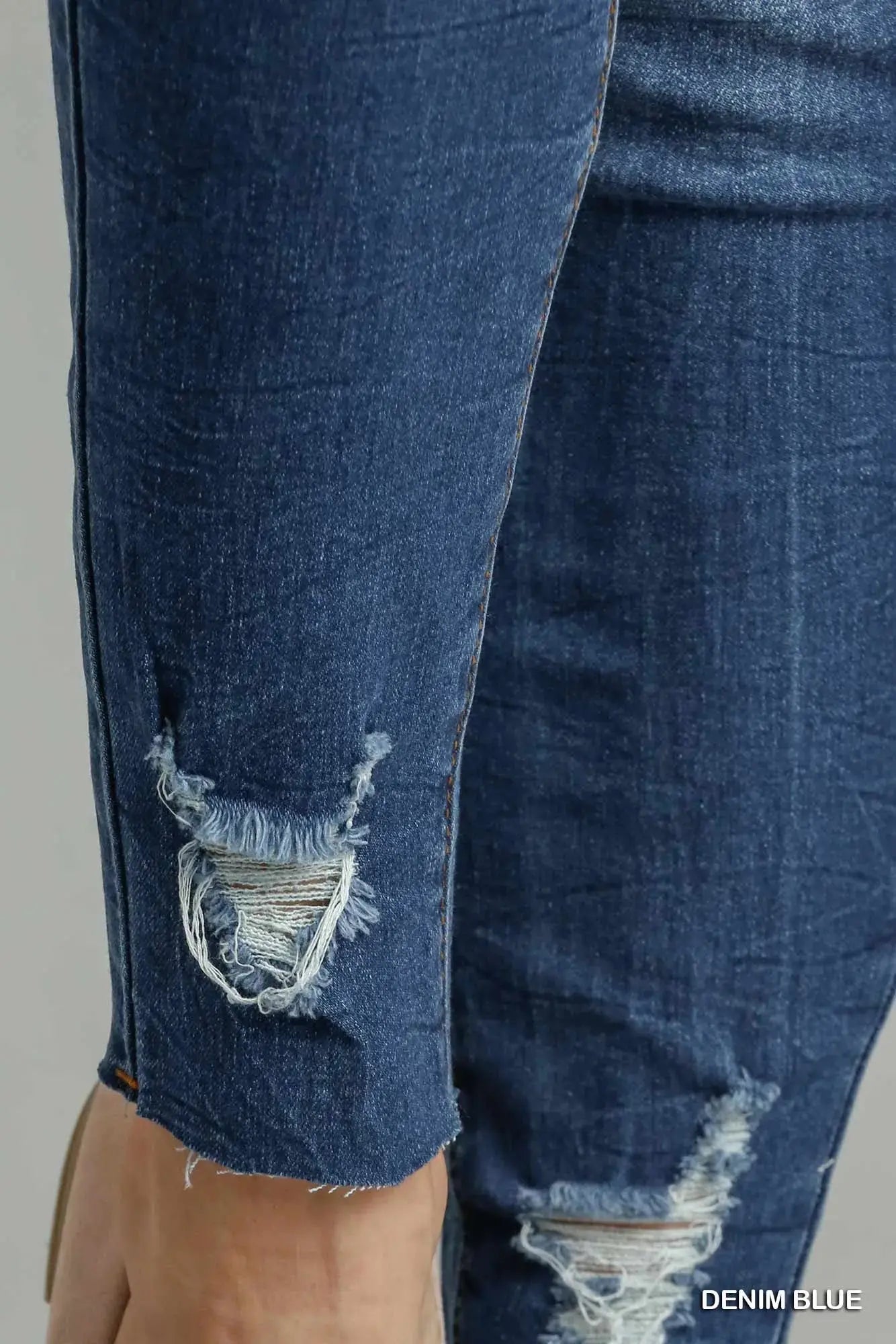 Umgee High-Waist Distressed Skinny Jeans
