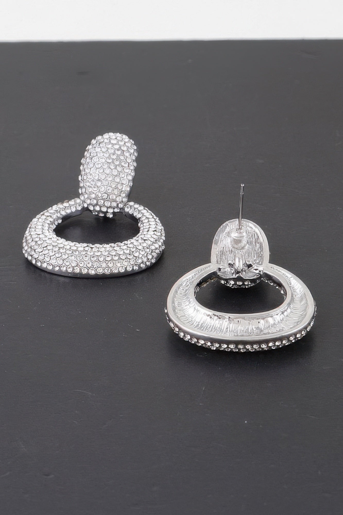 Bejeweled Hoop Drop Earrings
